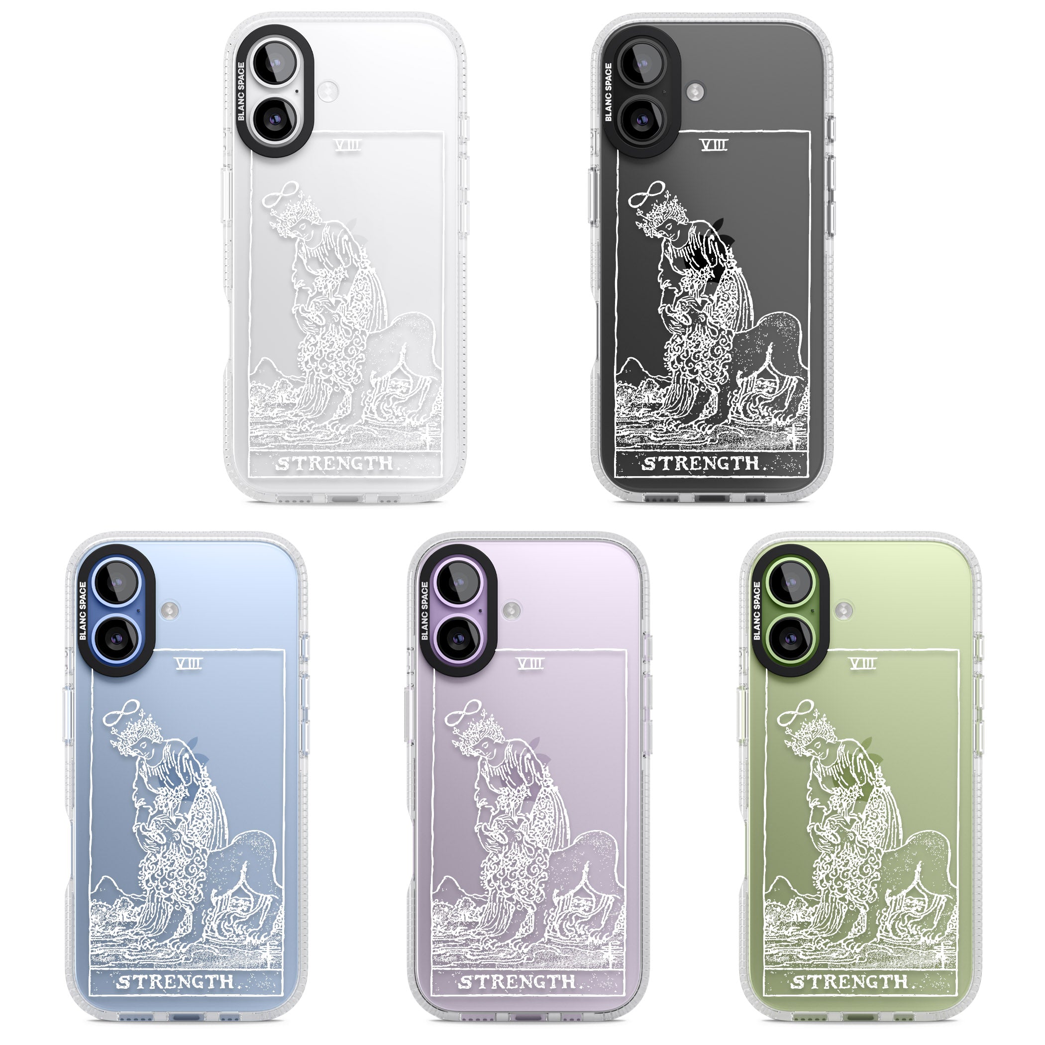 Personalised Strength Tarot Card (White) iPhone 17 Impact Air Clear Phone Case APT Impact Protection