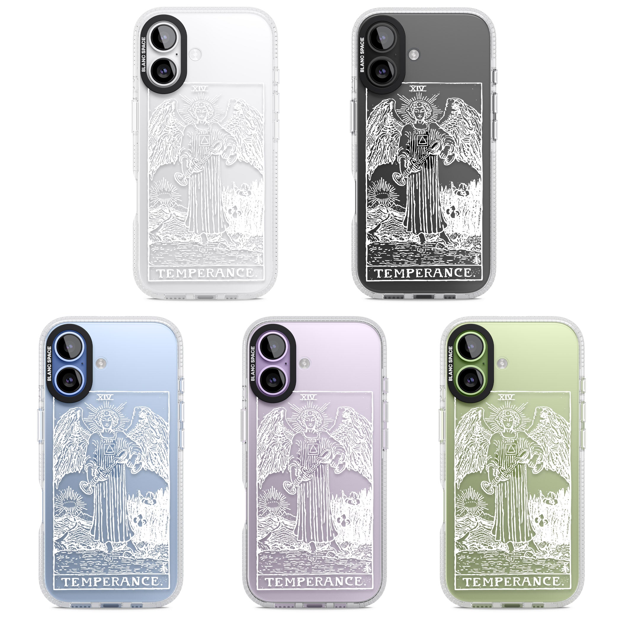 Personalised Temperance Tarot Card (White) iPhone 17 Impact Air Clear Phone Case APT Impact Protection