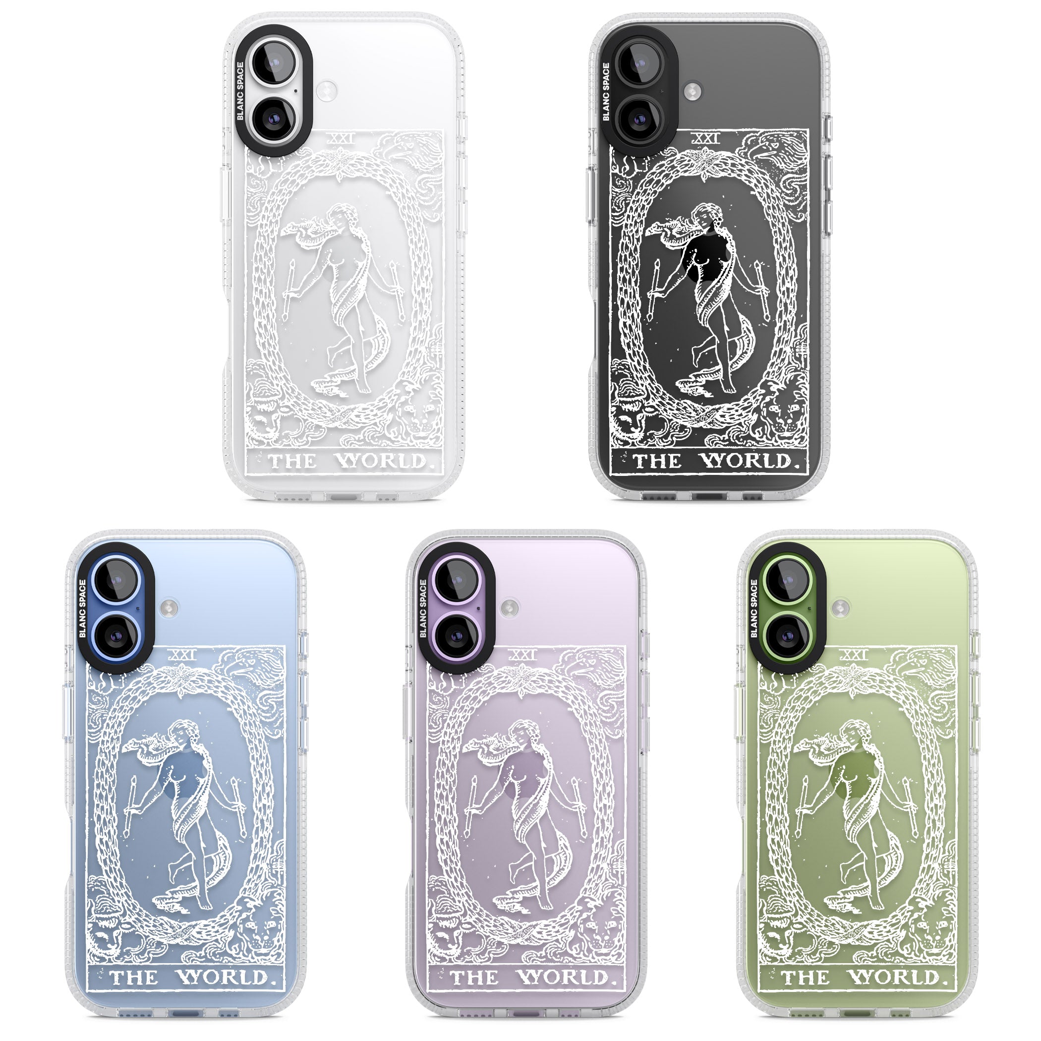 Personalised The World Tarot Card (White) iPhone 17 Impact Air Clear Phone Case APT Impact Protection