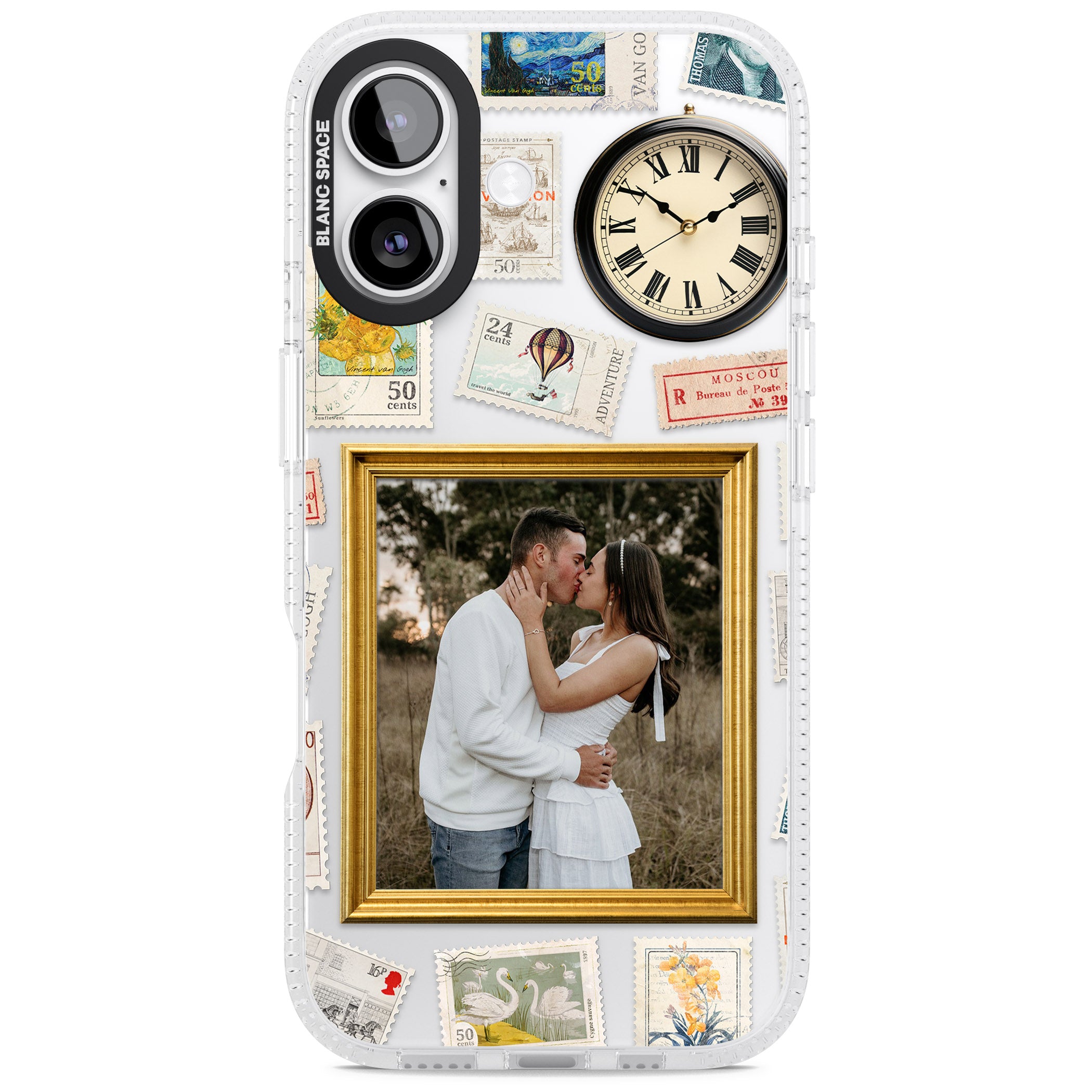Personalised Vintage Photo Frame Collage iPhone 17 Impact Air Clear Phone Case