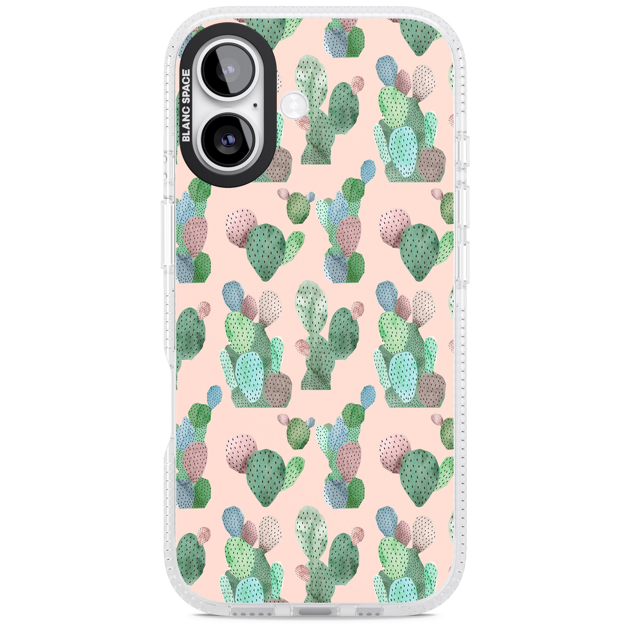 Pink Cactus iPhone 17 Impact Air Clear Phone Case
