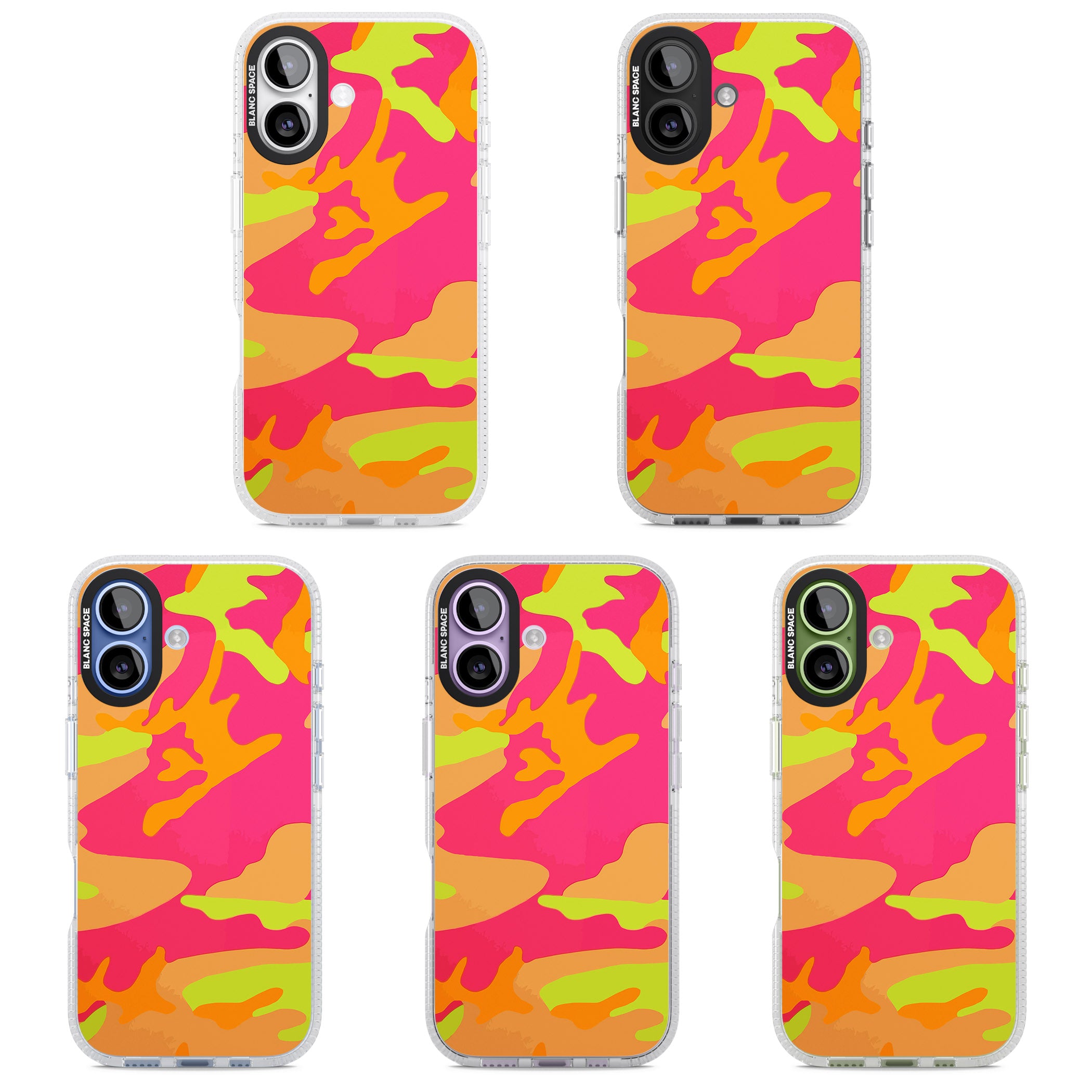 Neon Camo iPhone 17 Impact Air Clear Phone Case APT Impact Protection