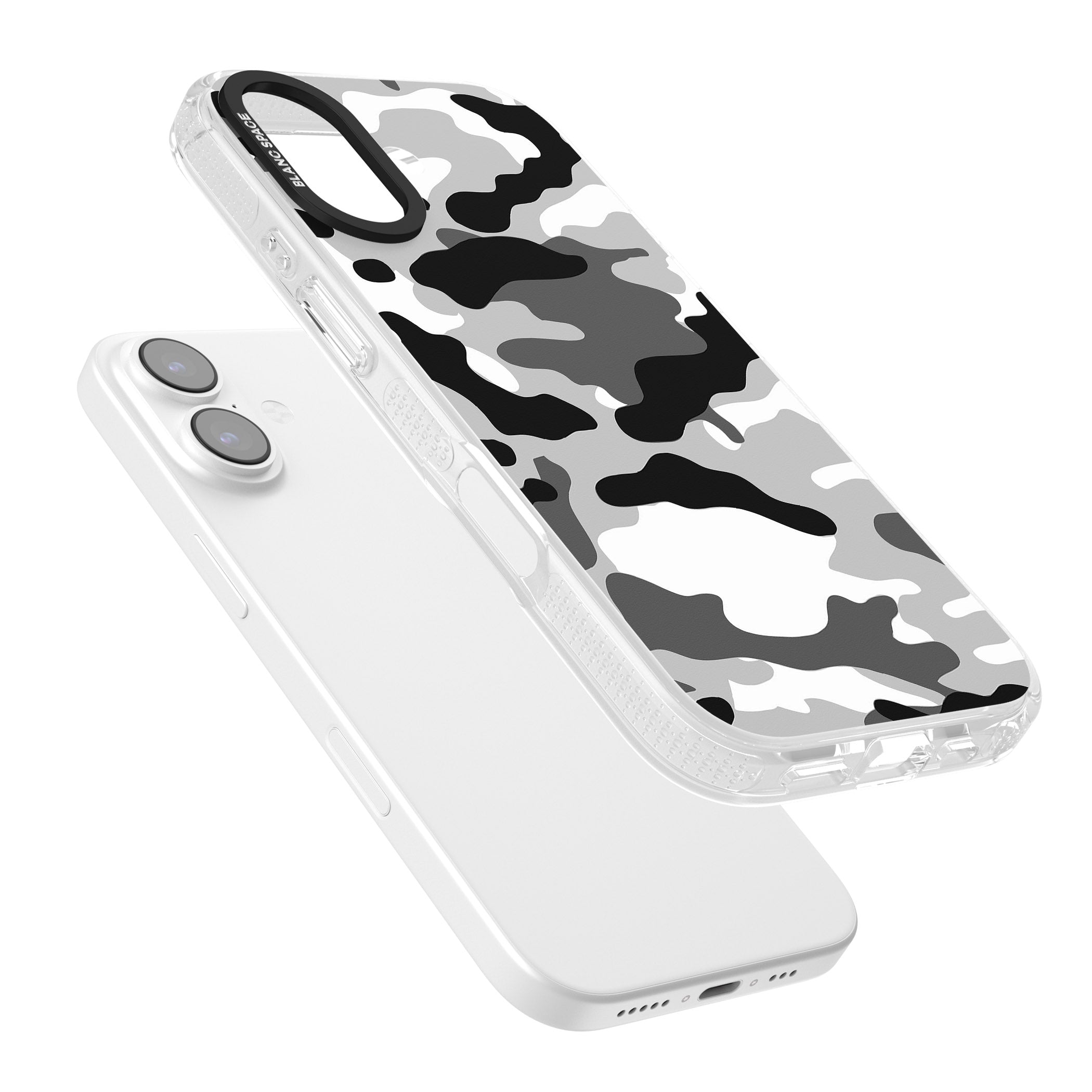 Grey Black Urban Camo iPhone 17 Impact Air Clear Phone Case Colours