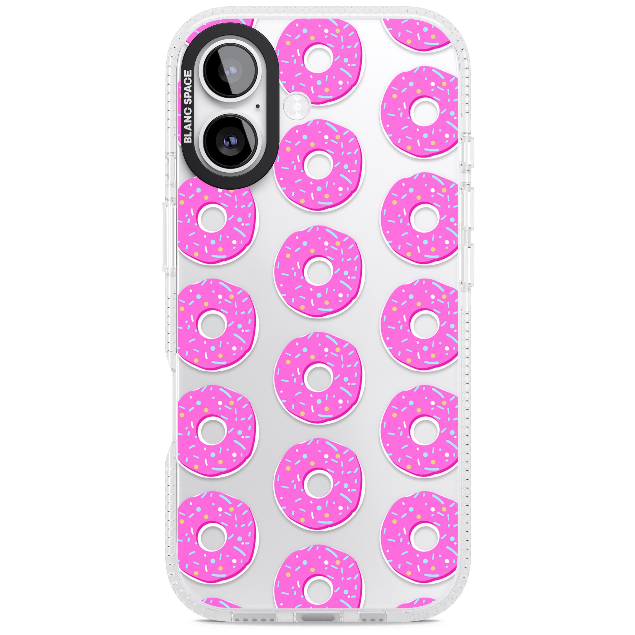 Pink Donut Pattern iPhone 17 Impact Air Clear Phone Case