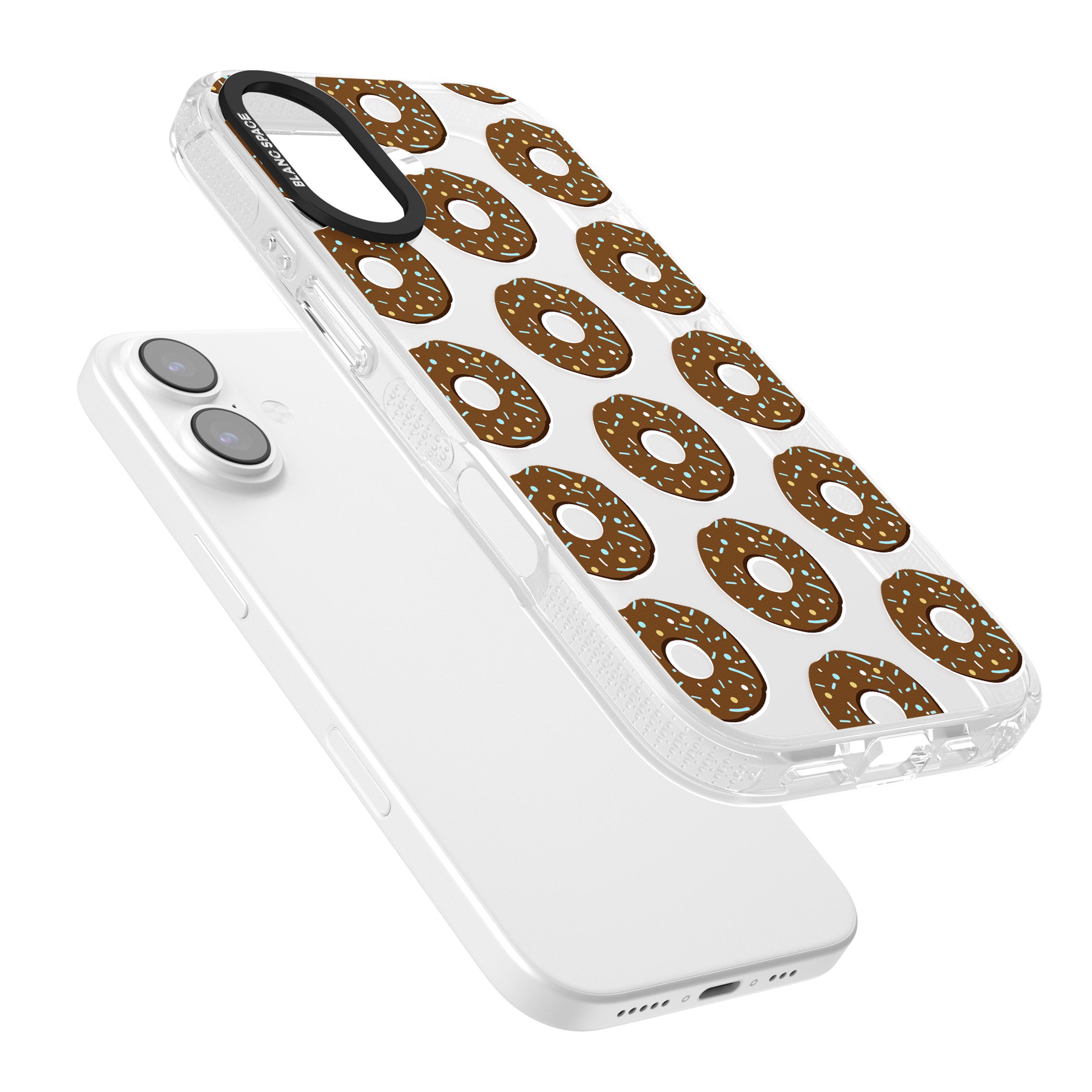 Chocolate Donut Pattern iPhone 17 Impact Air Clear Phone Case Colours
