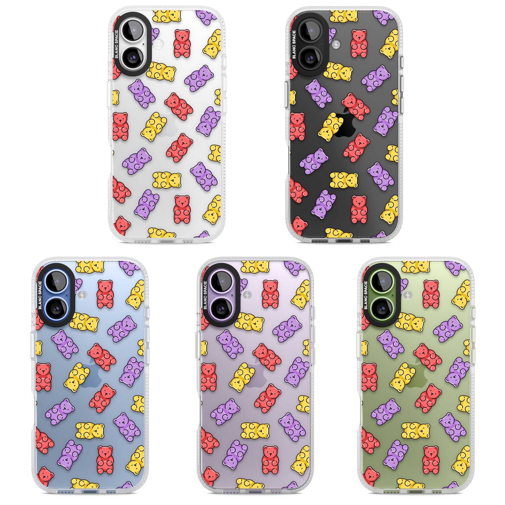 Gummy Bear Pattern iPhone 17 Impact Air Clear Phone Case APT Impact Protection