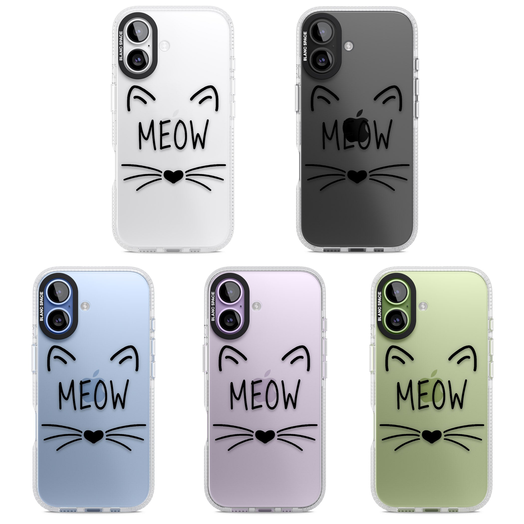 Cat Whiskers iPhone 17 Impact Air Clear Phone Case APT Impact Protection