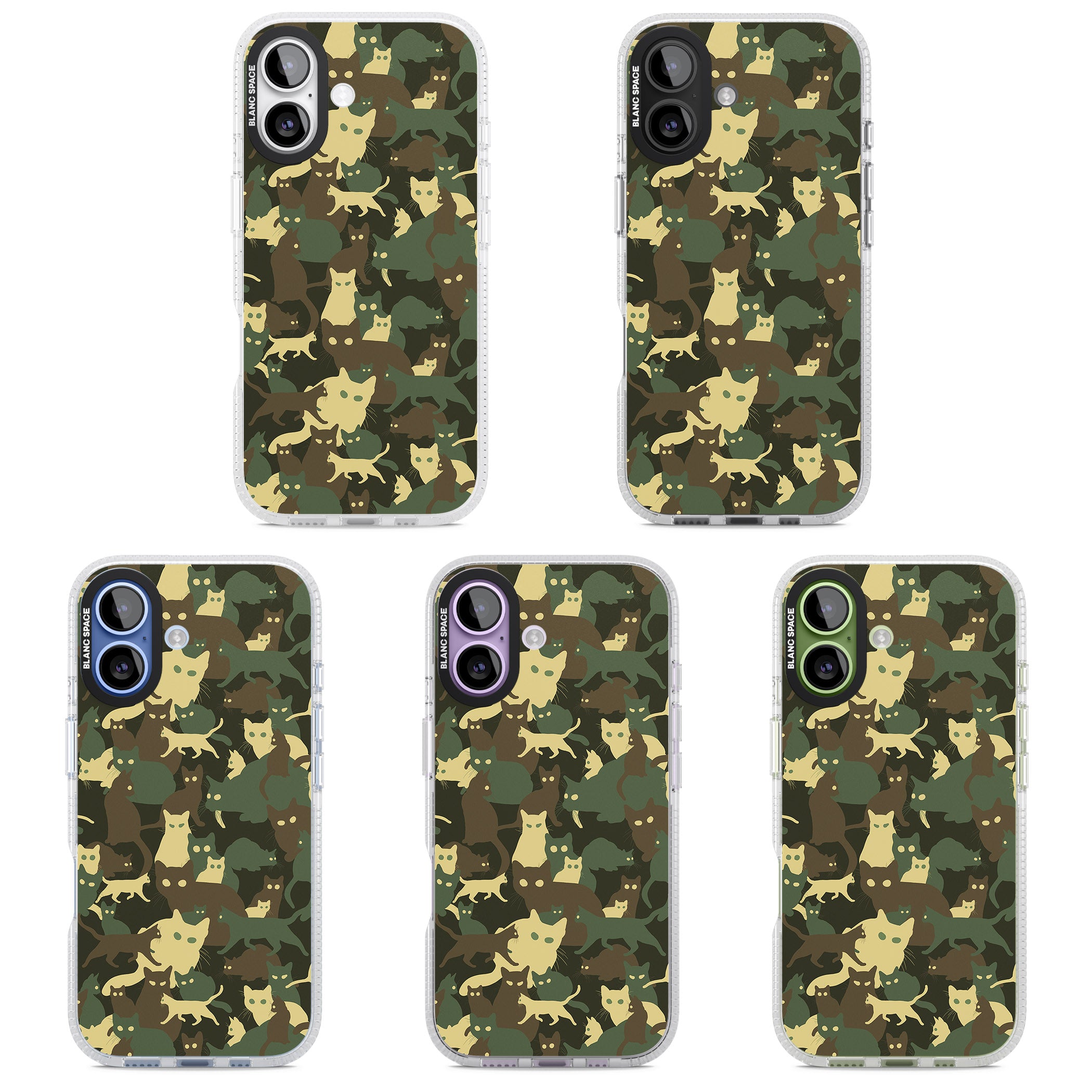 Forest Cat Camo iPhone 17 Impact Air Clear Phone Case APT Impact Protection