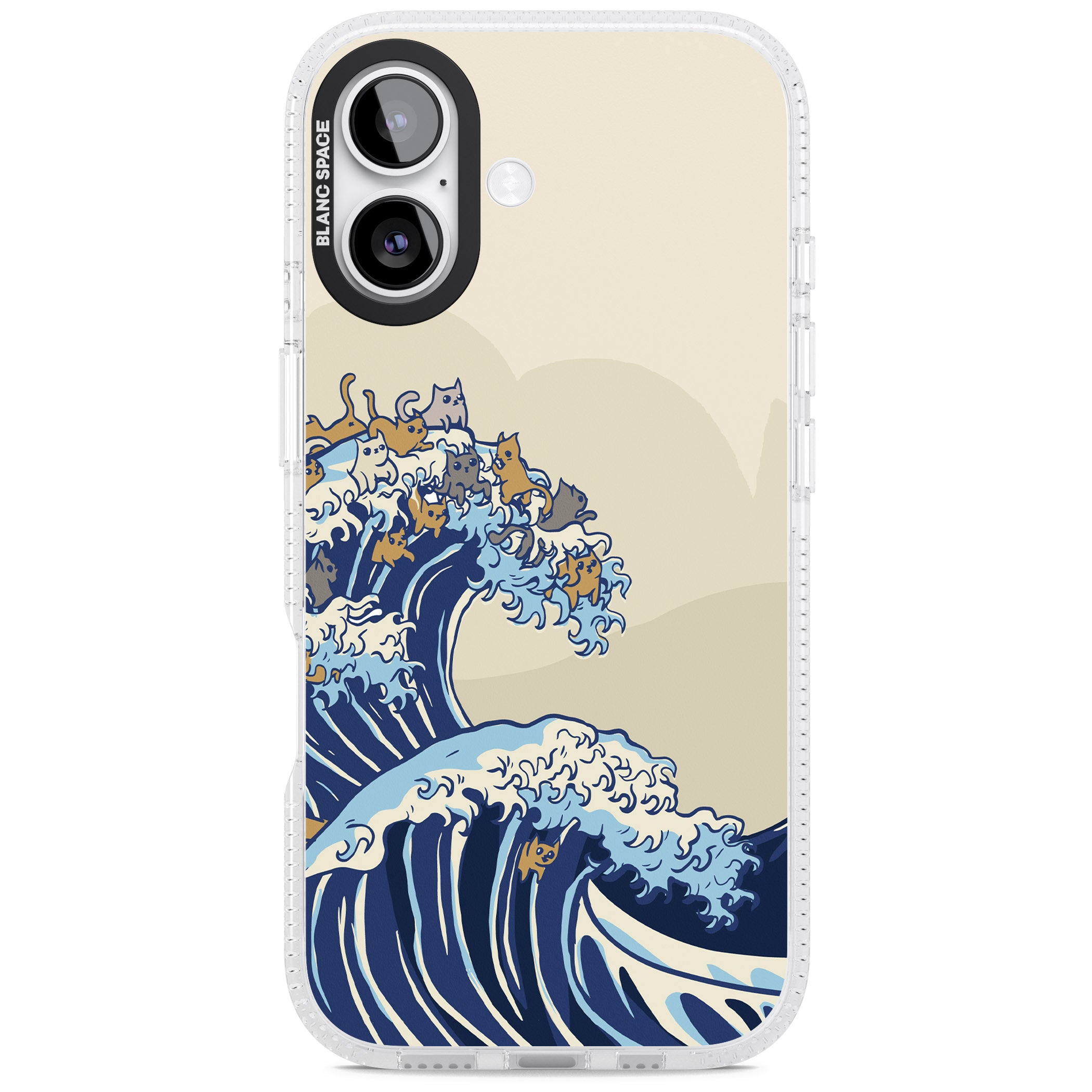 The Great Cat Wave iPhone 17 Impact Air Clear Phone Case