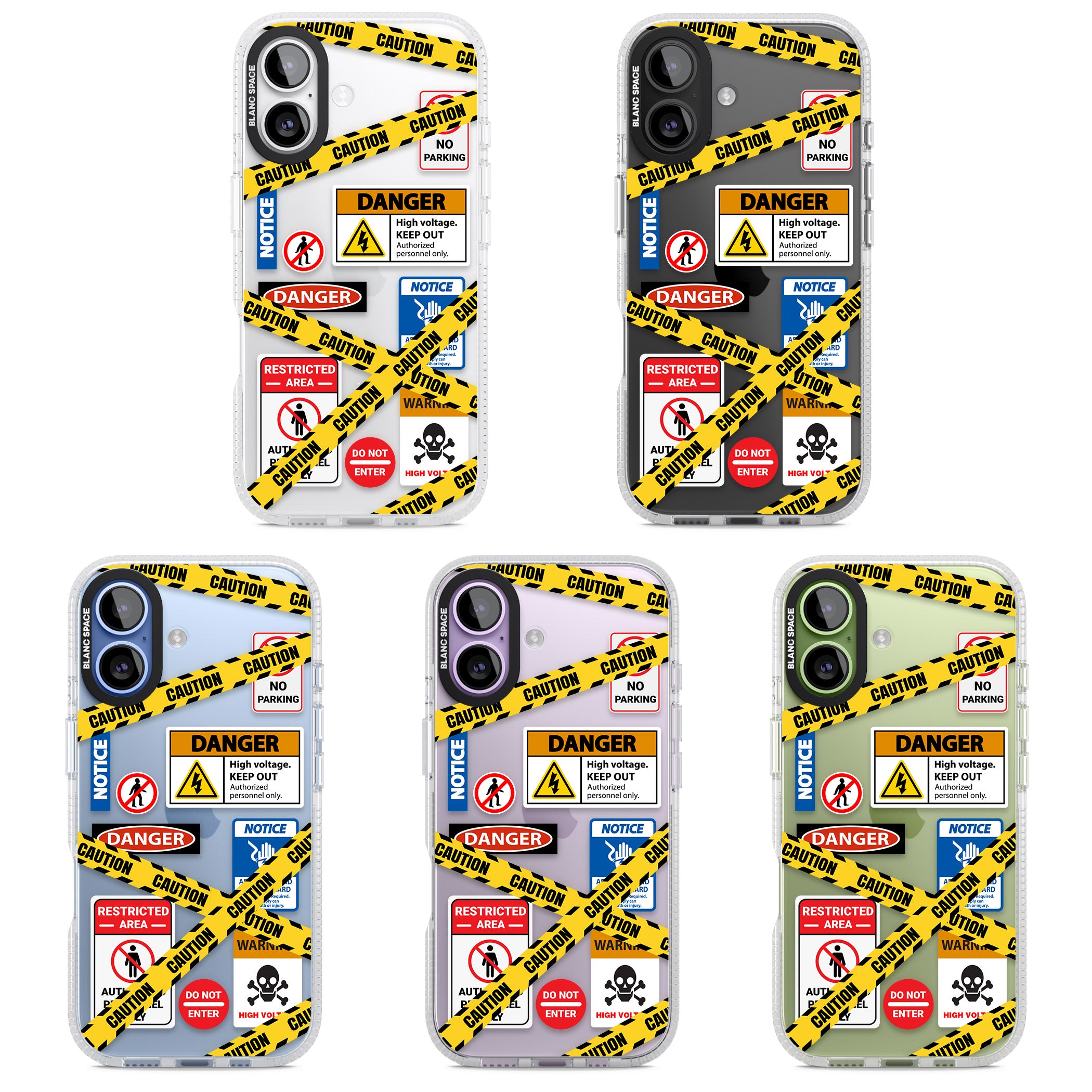Caution Sign iPhone 17 Impact Air Clear Phone Case APT Impact Protection