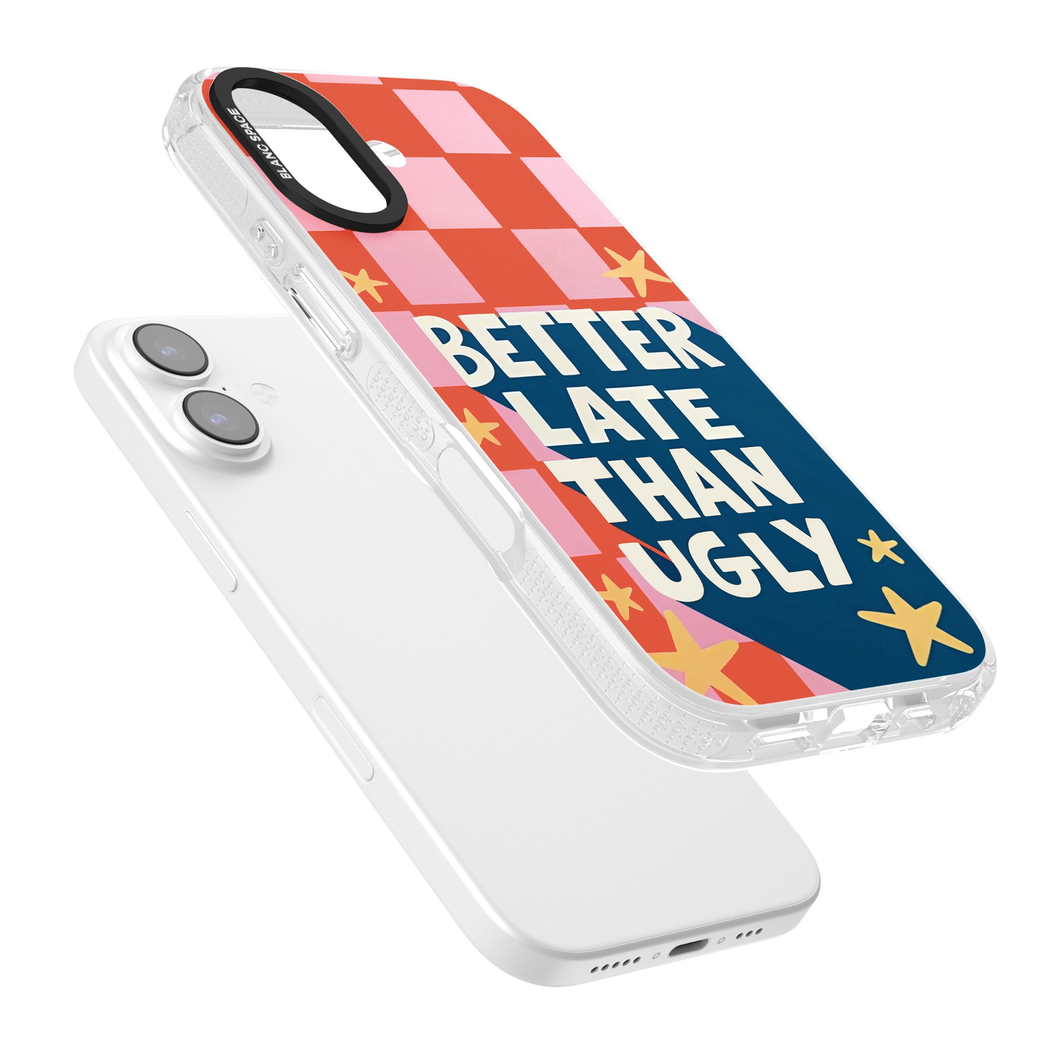 Better Late Than Ugly iPhone 17 Impact Air Clear Phone Case Colours