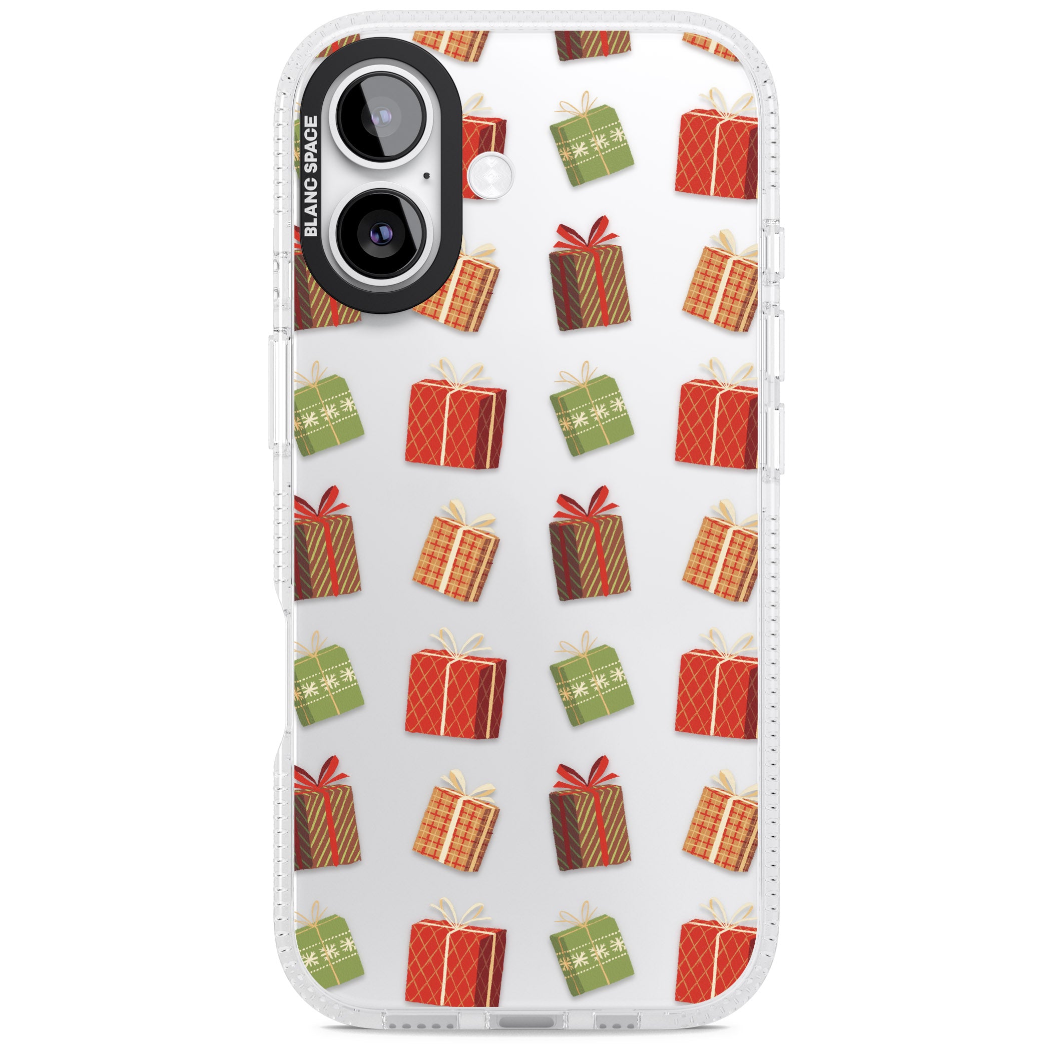 Christmas Presents Pattern iPhone 17 Impact Air Clear Phone Case