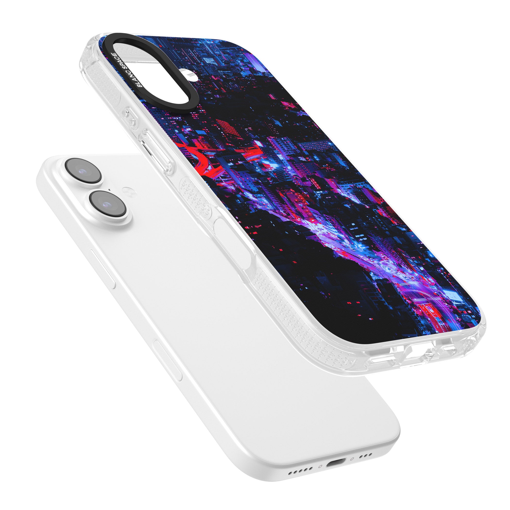 Neon Cityscape iPhone 17 Impact Air Clear Phone Case Colours