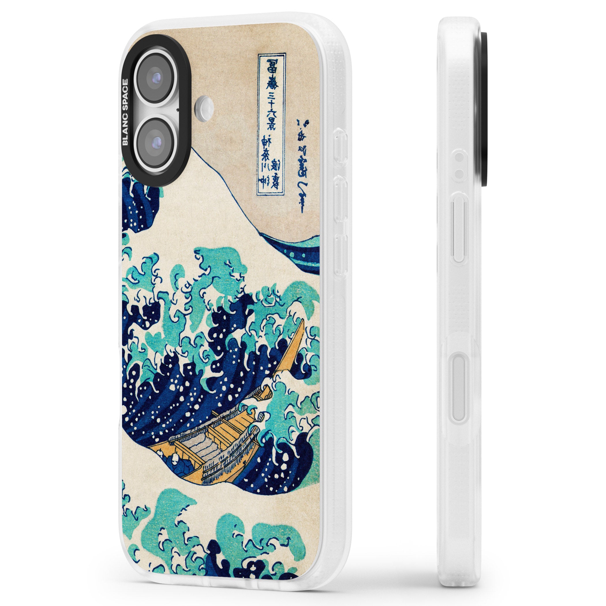 The Great Wave By Katsushika Hokusai iPhone 17 Impact Air Clear Phone Case Side Profile