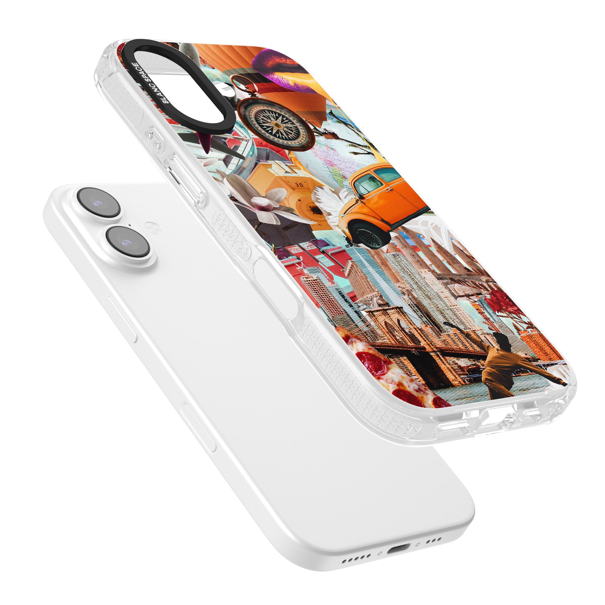 Bold New York Collage iPhone 17 Impact Air Clear Phone Case Colours