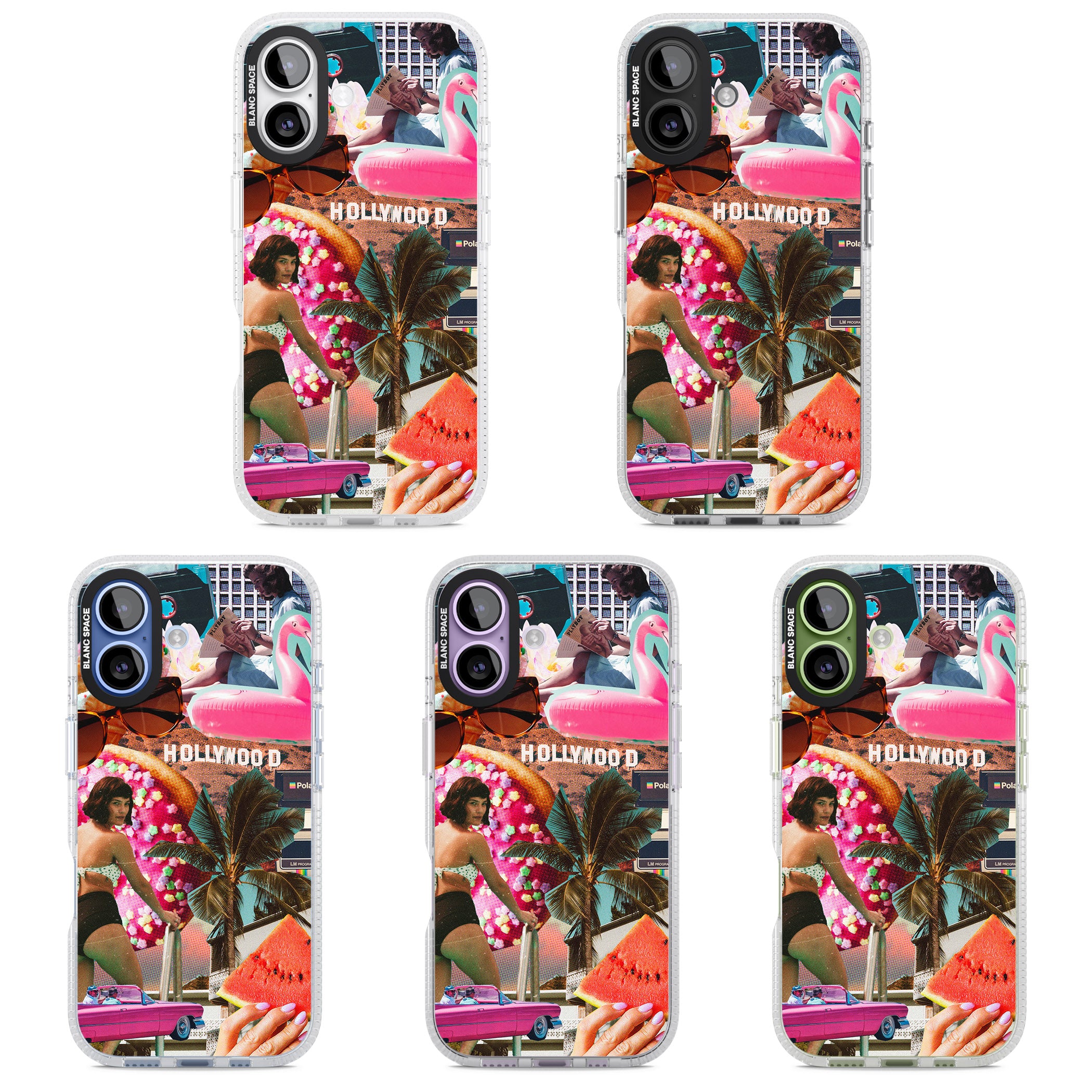 Hollywood Retro Collage iPhone 17 Impact Air Clear Phone Case APT Impact Protection