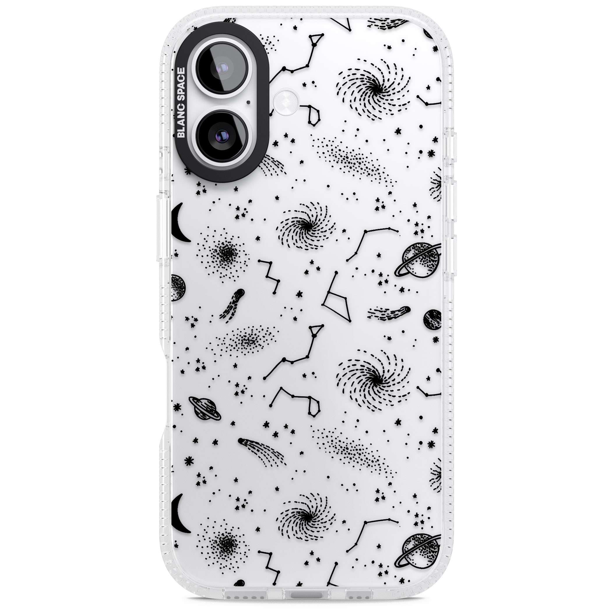 Galactic Sketch iPhone 17 Impact Air Clear Phone Case