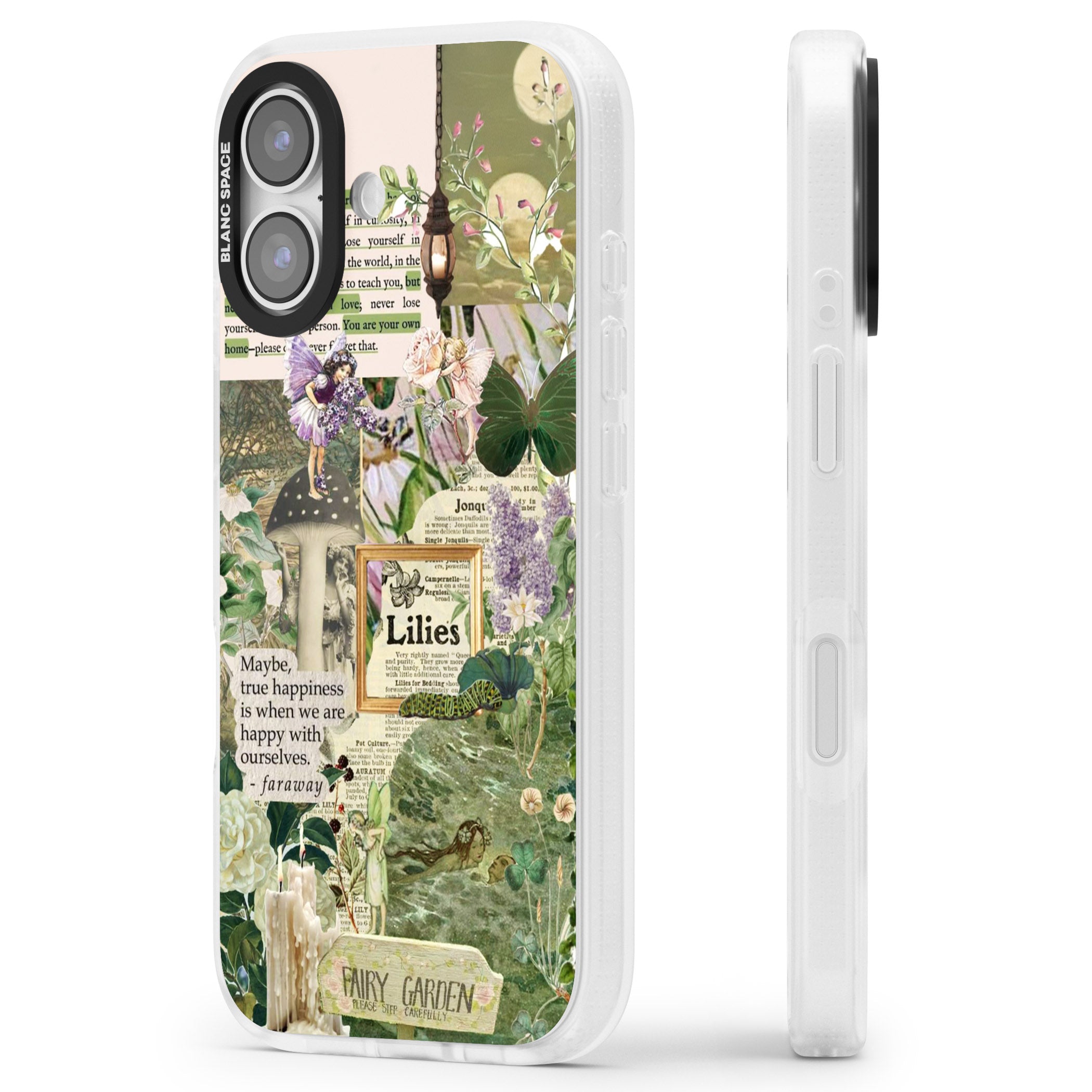 Fairy Garden iPhone 17 Impact Air Clear Phone Case Side Profile