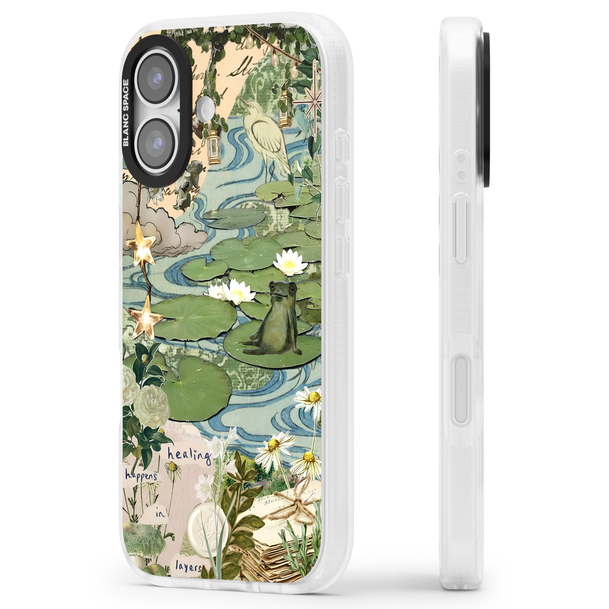 Lily Pad River iPhone 17 Impact Air Clear Phone Case Side Profile