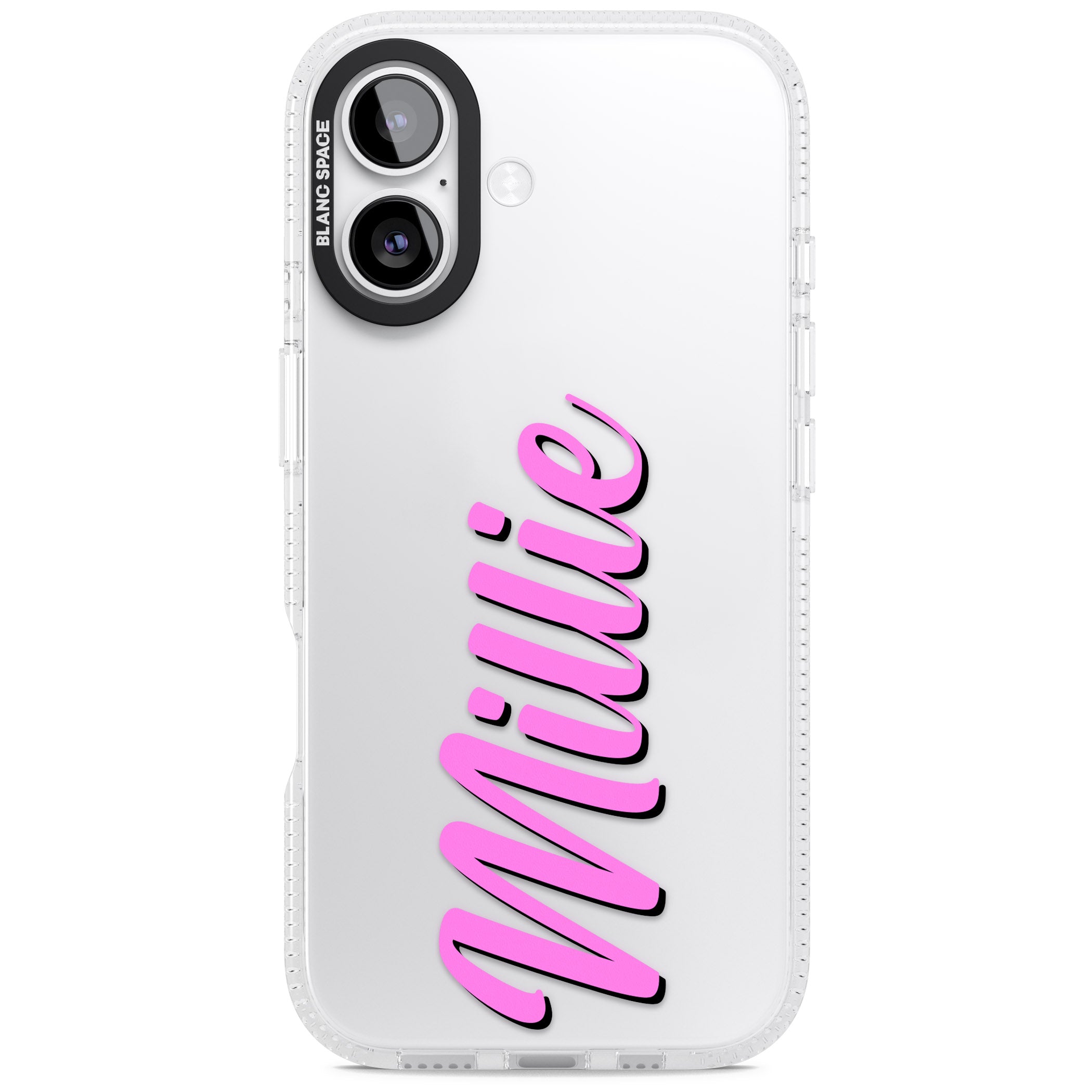 Personalised Cute Vertical Name iPhone 17 Impact Air Clear Phone Case