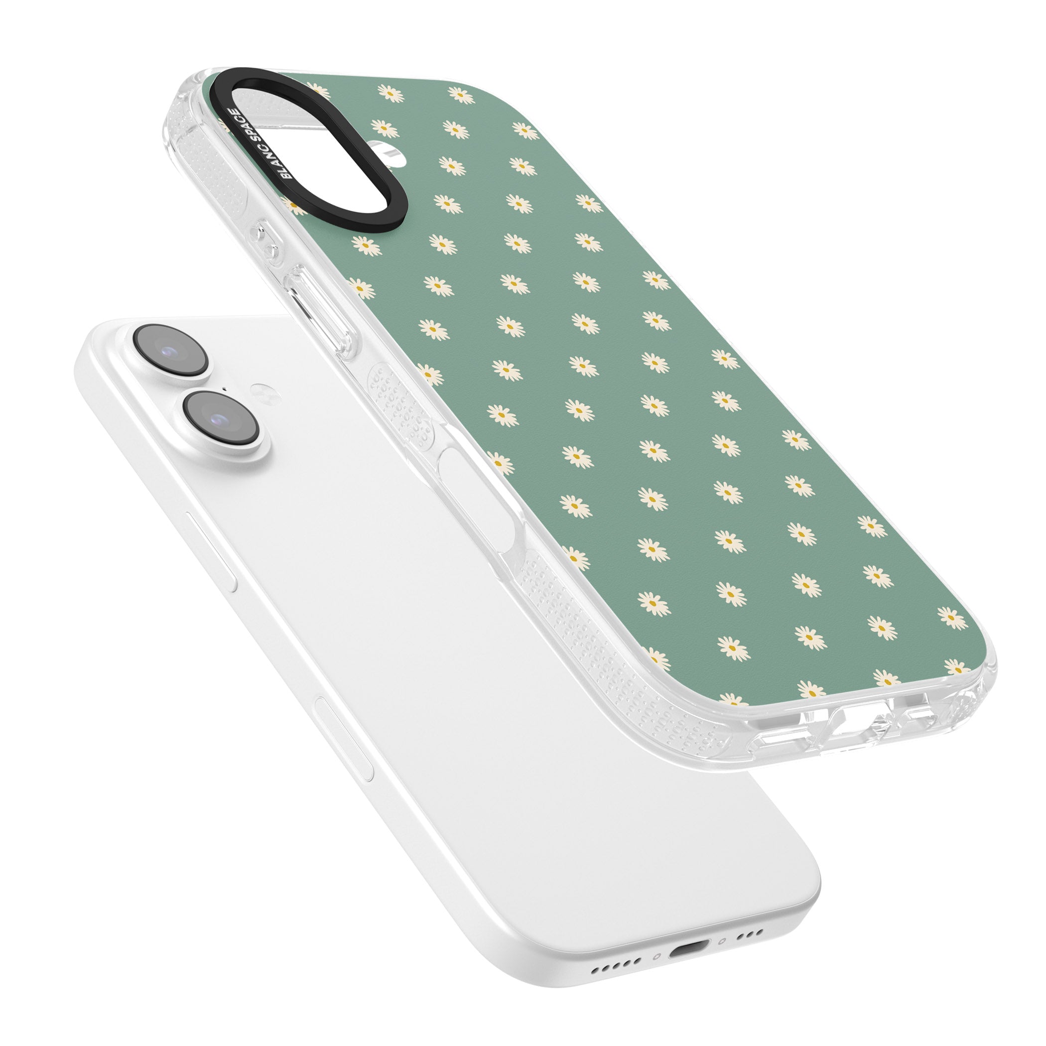Sage Daisy Floral iPhone 17 Impact Air Clear Phone Case Colours