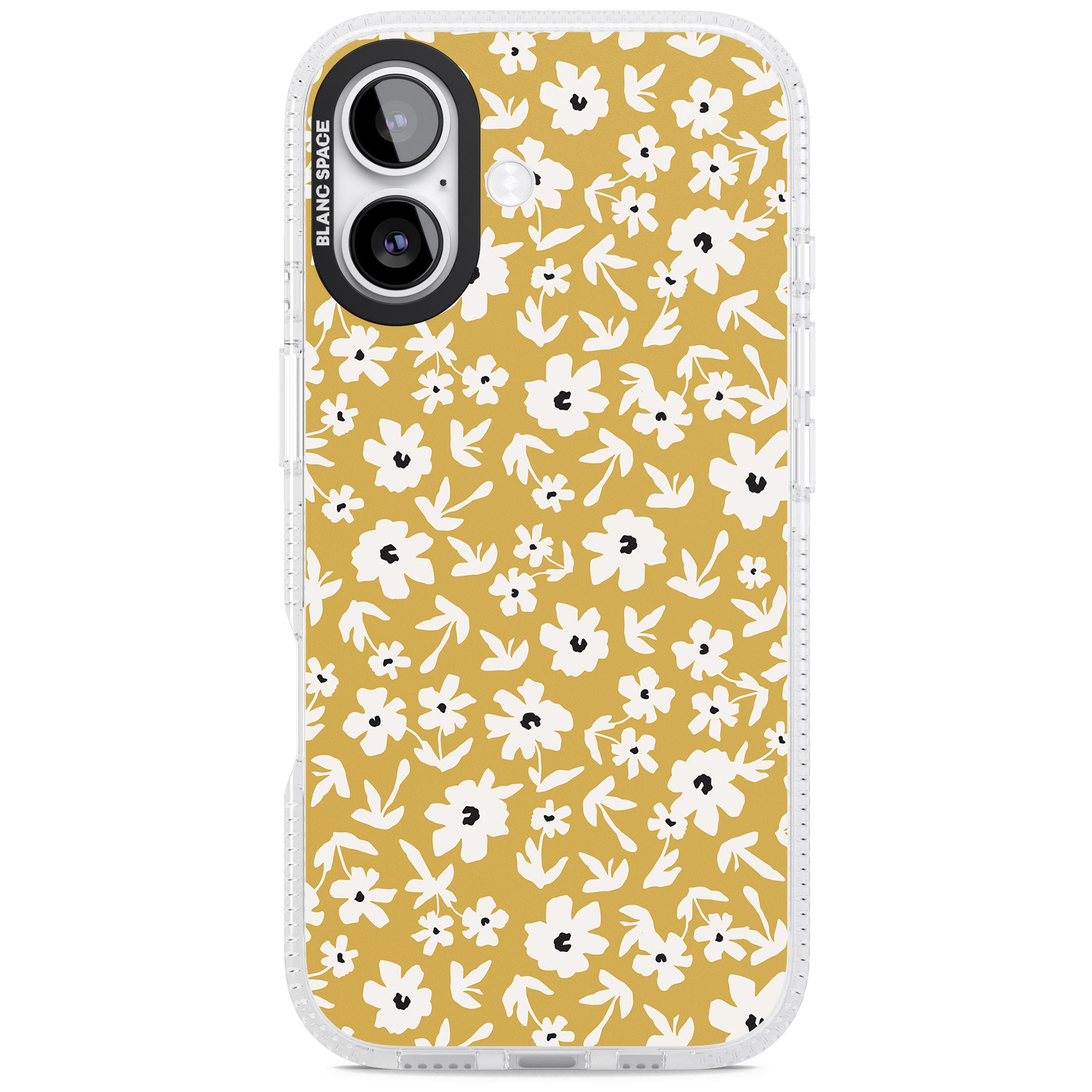 Mustard Floral iPhone 17 Impact Air Clear Phone Case