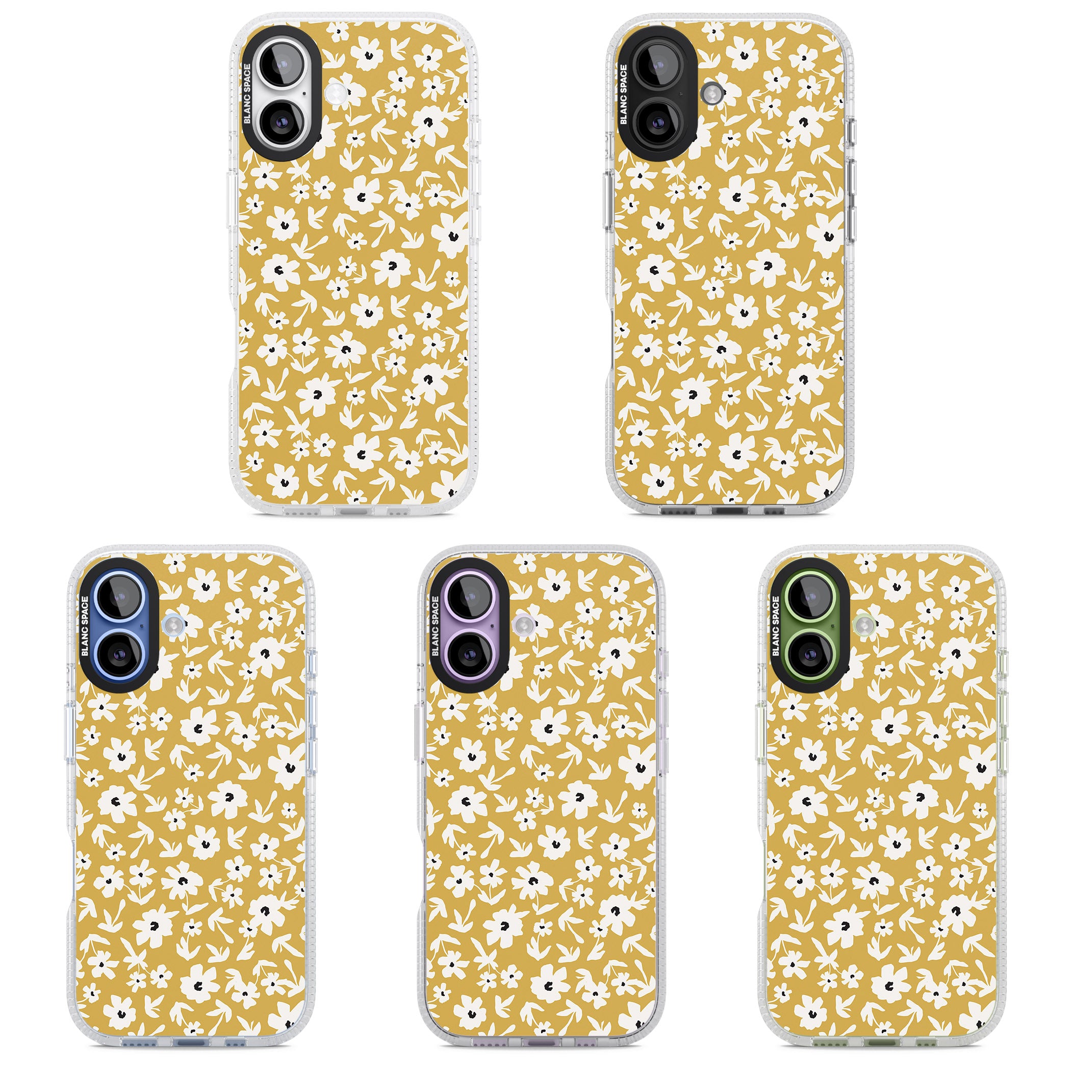 Mustard Floral iPhone 17 Impact Air Clear Phone Case APT Impact Protection