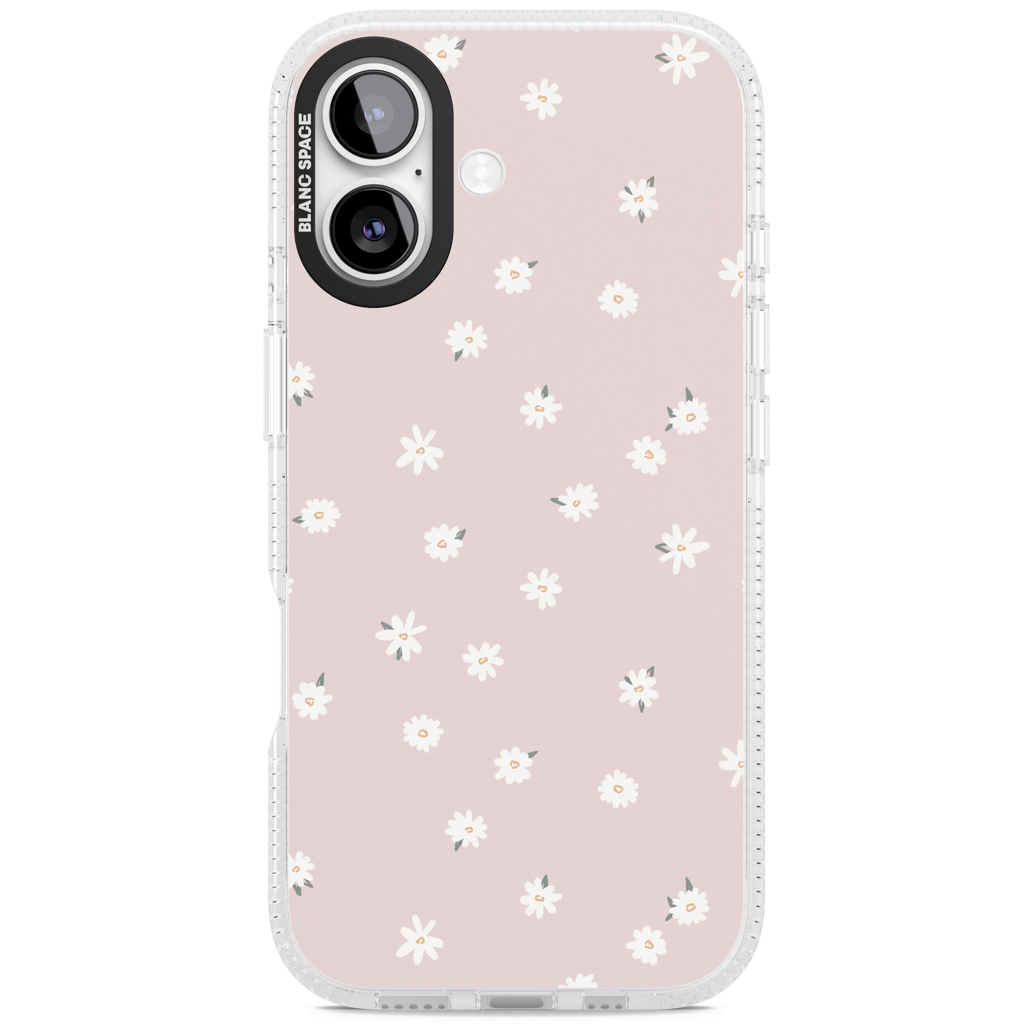Painted Daises On Pink iPhone 17 Impact Air Clear Phone Case