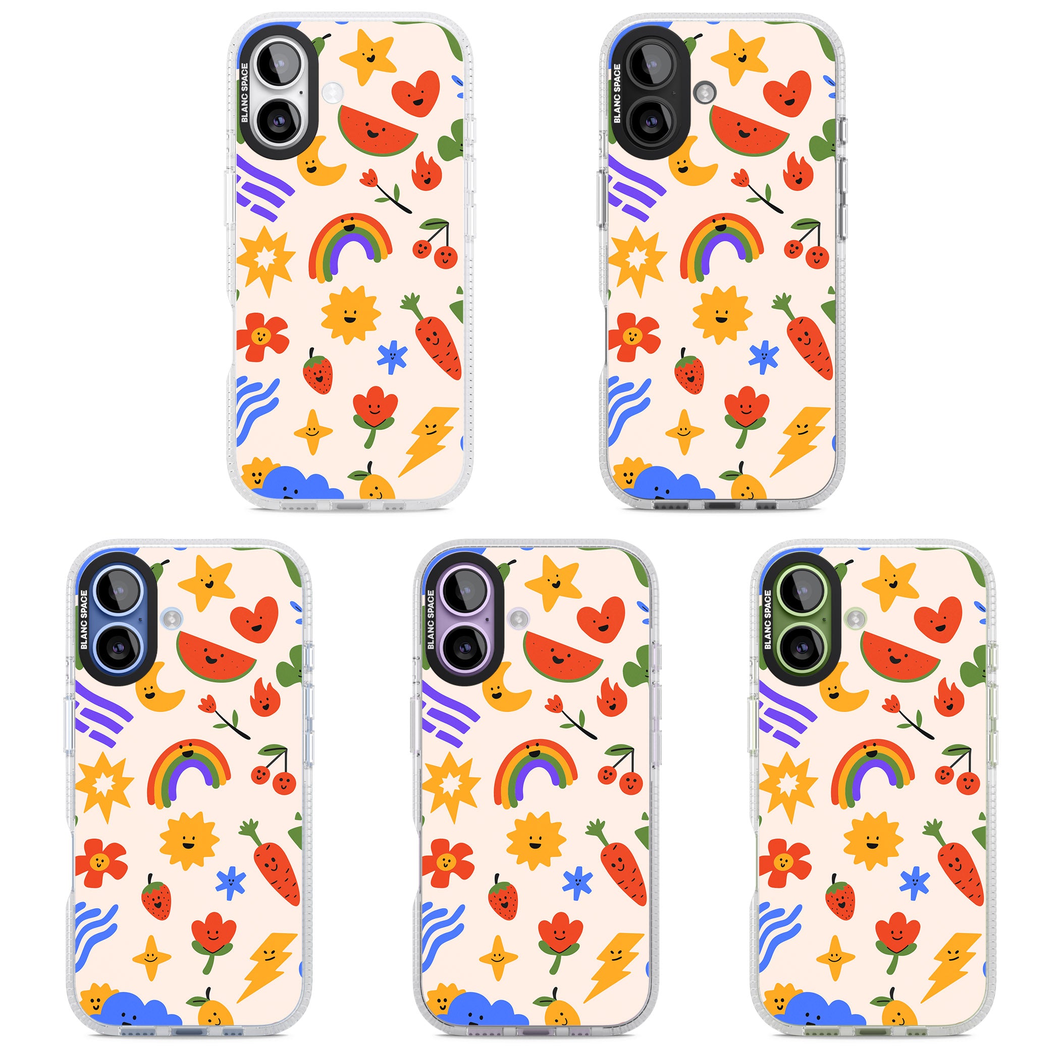 Playful Kawaii Icons iPhone 17 Impact Air Clear Phone Case APT Impact Protection