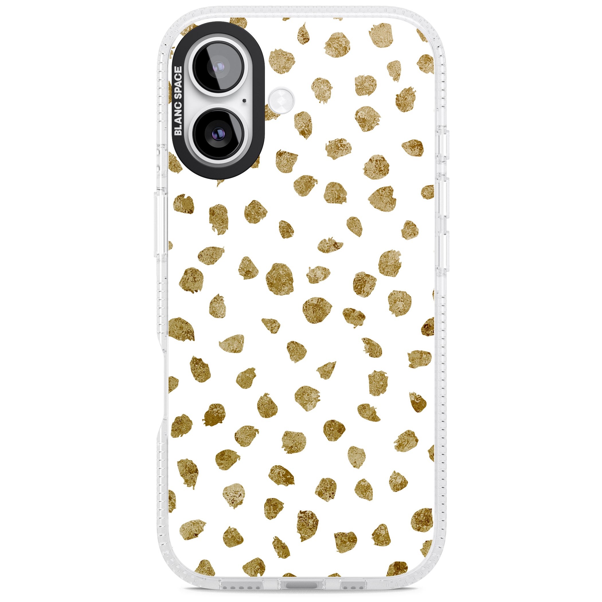 Golden Speckle iPhone 17 Impact Air Clear Phone Case