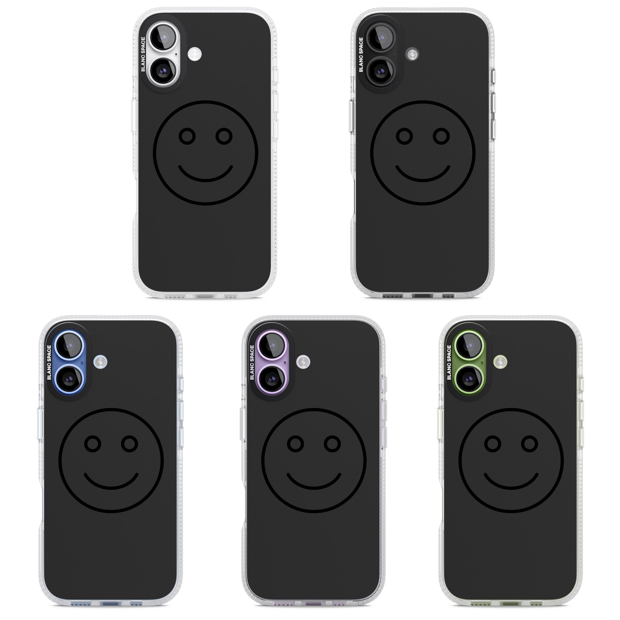 Dark Smiley Face iPhone 17 Impact Air Clear Phone Case APT Impact Protection