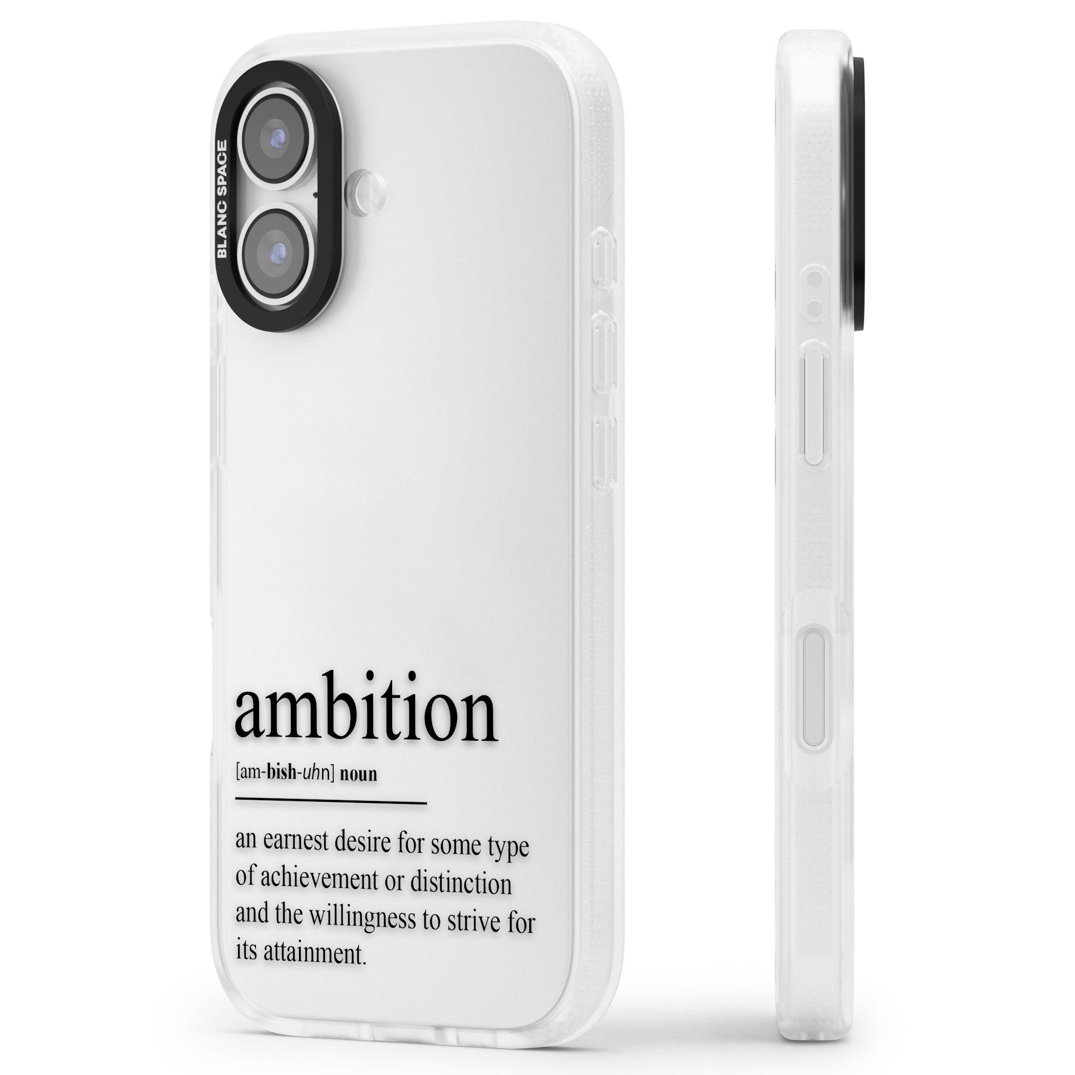 Ambition iPhone 17 Impact Air Clear Phone Case Side Profile
