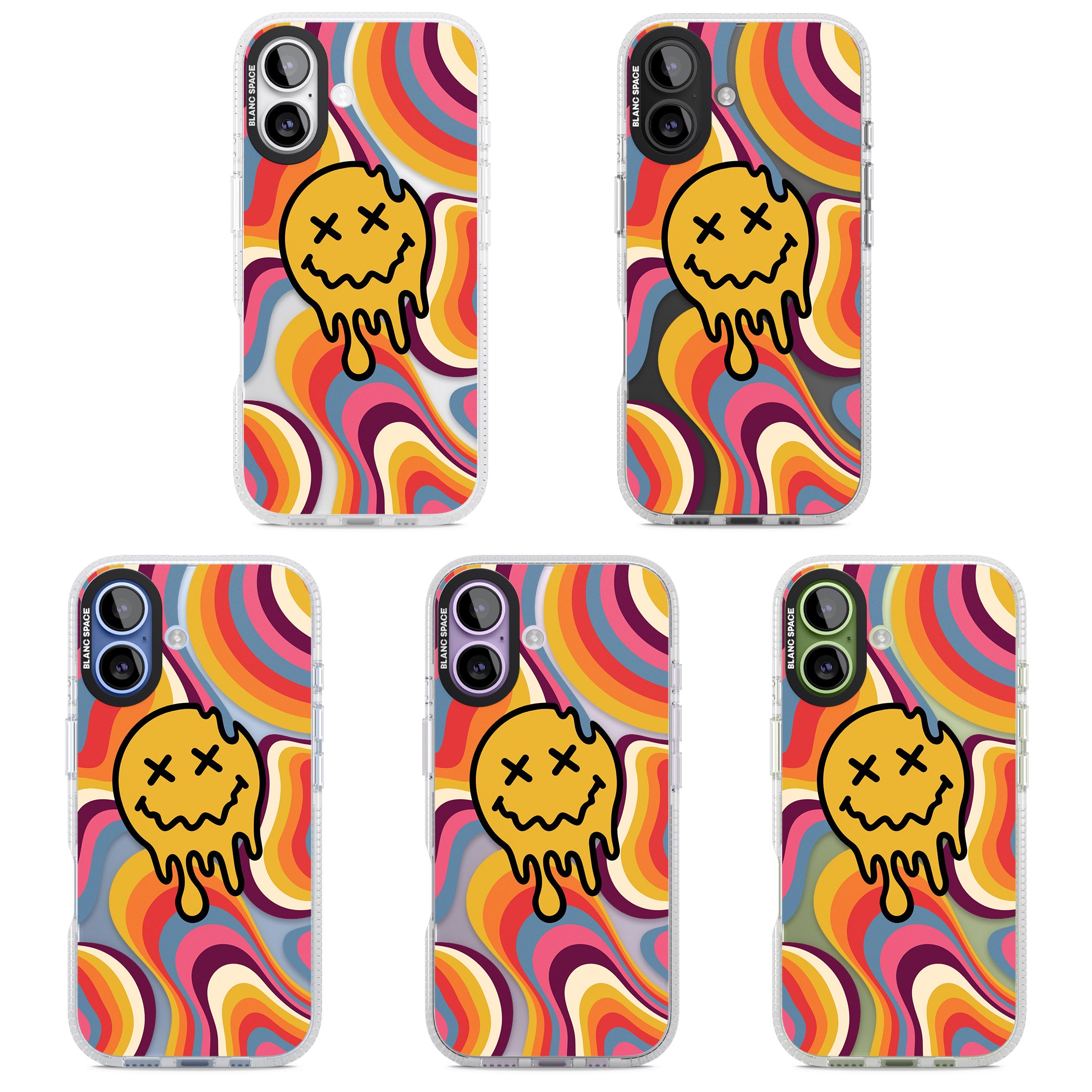 Trippy Face Melt iPhone 17 Impact Air Clear Phone Case APT Impact Protection