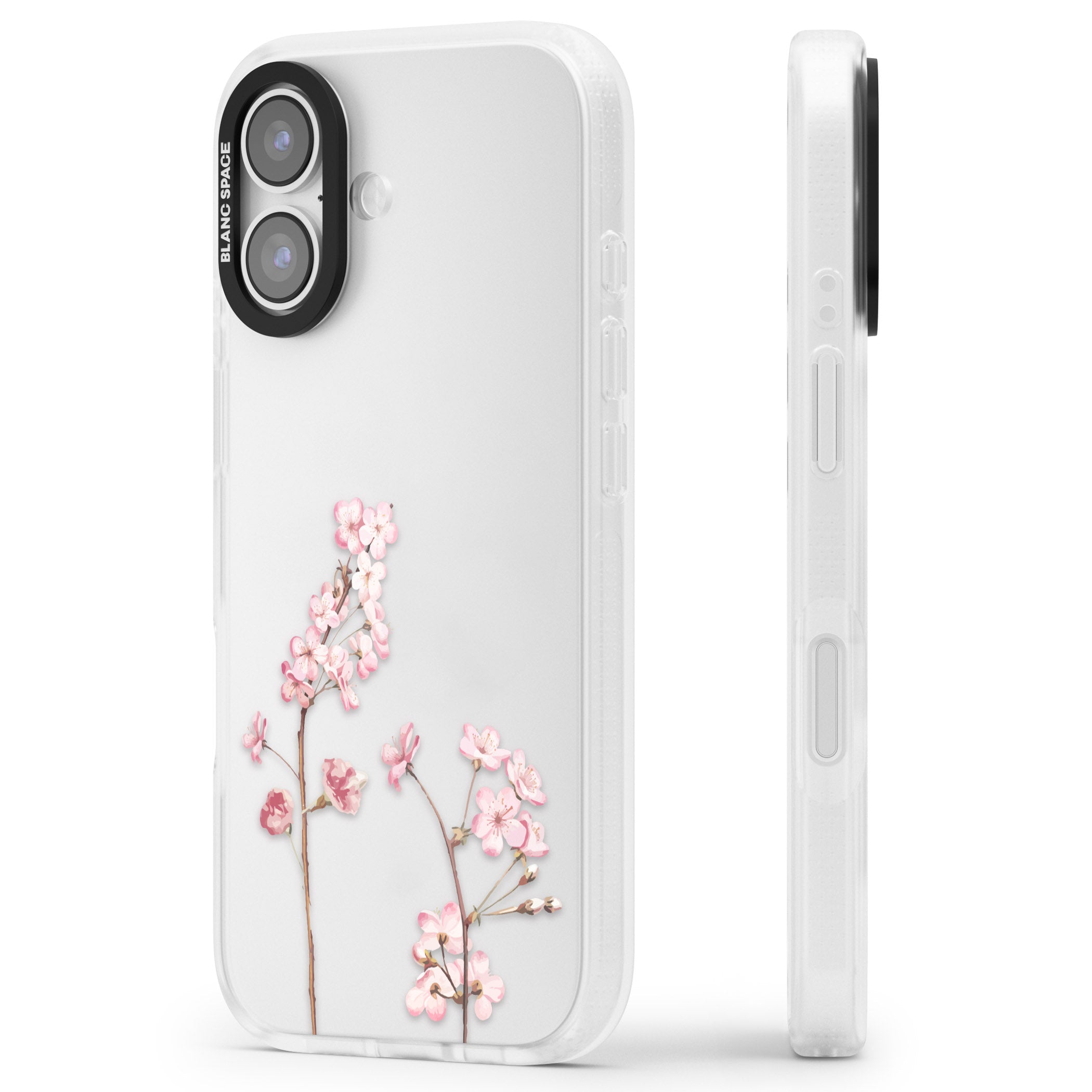 Blossom Flower iPhone 17 Impact Air Clear Phone Case Side Profile
