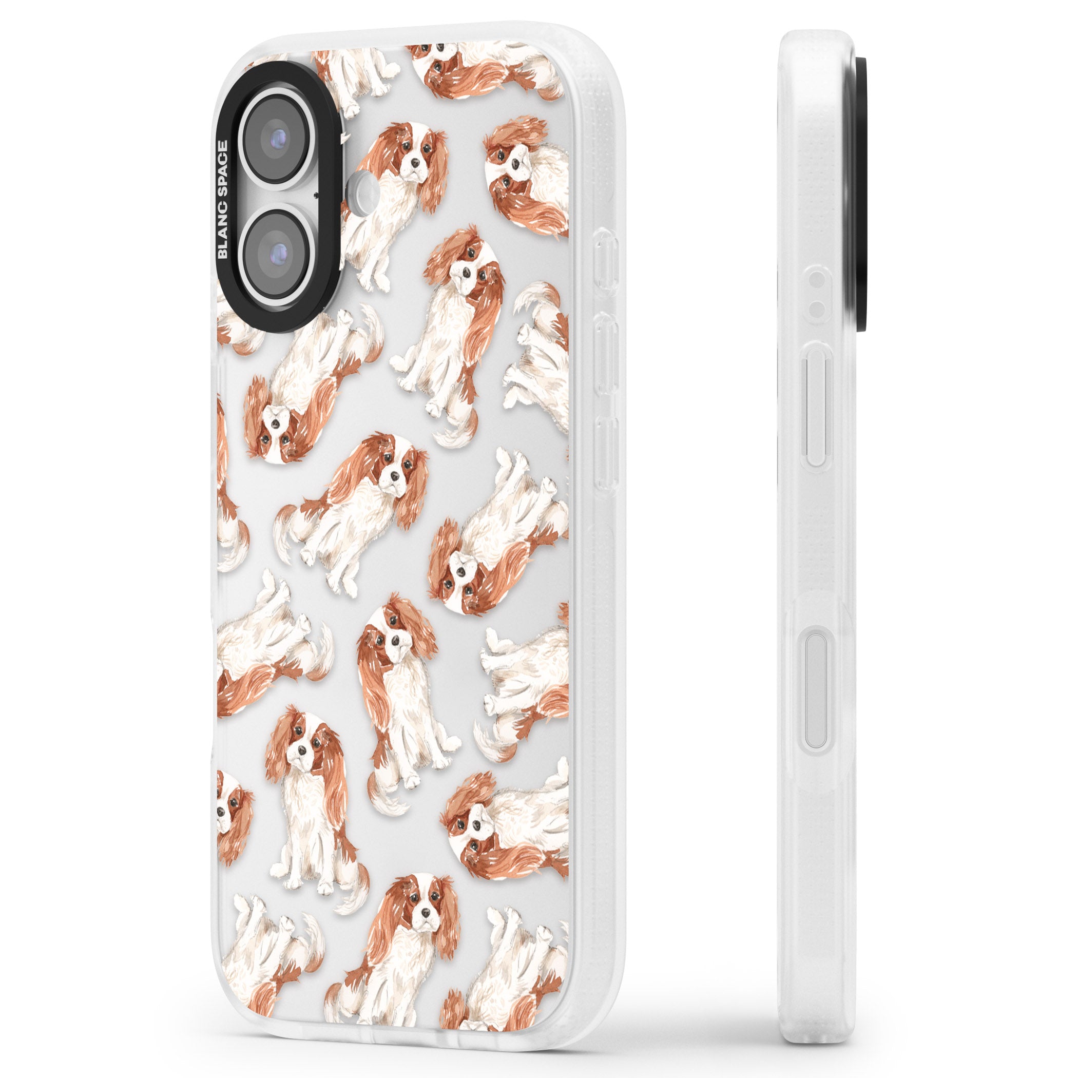 Cavalier King Charles Spaniel iPhone 17 Impact Air Clear Phone Case Side Profile