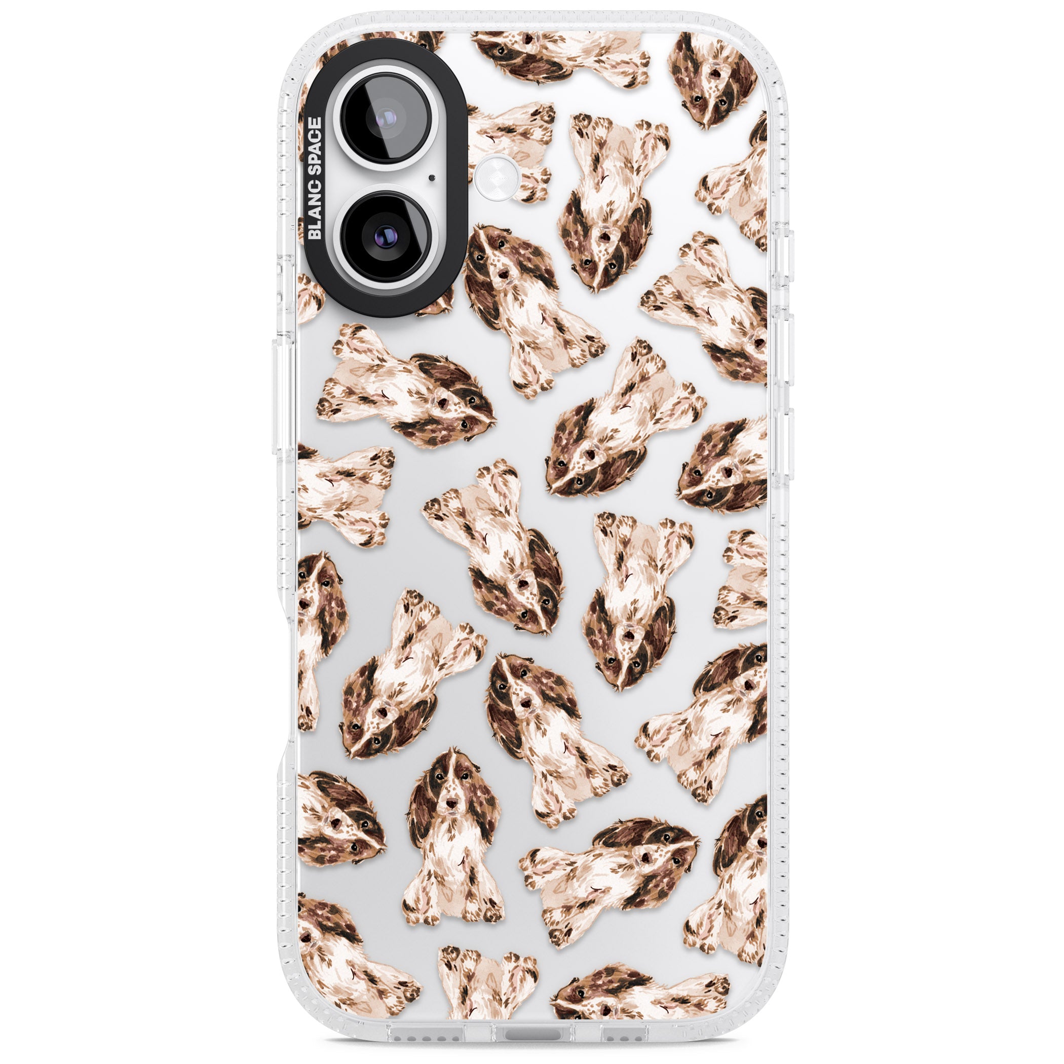 Cocker Spaniel (Brown) Watercolour Dog Pattern iPhone 17 Impact Air Clear Phone Case