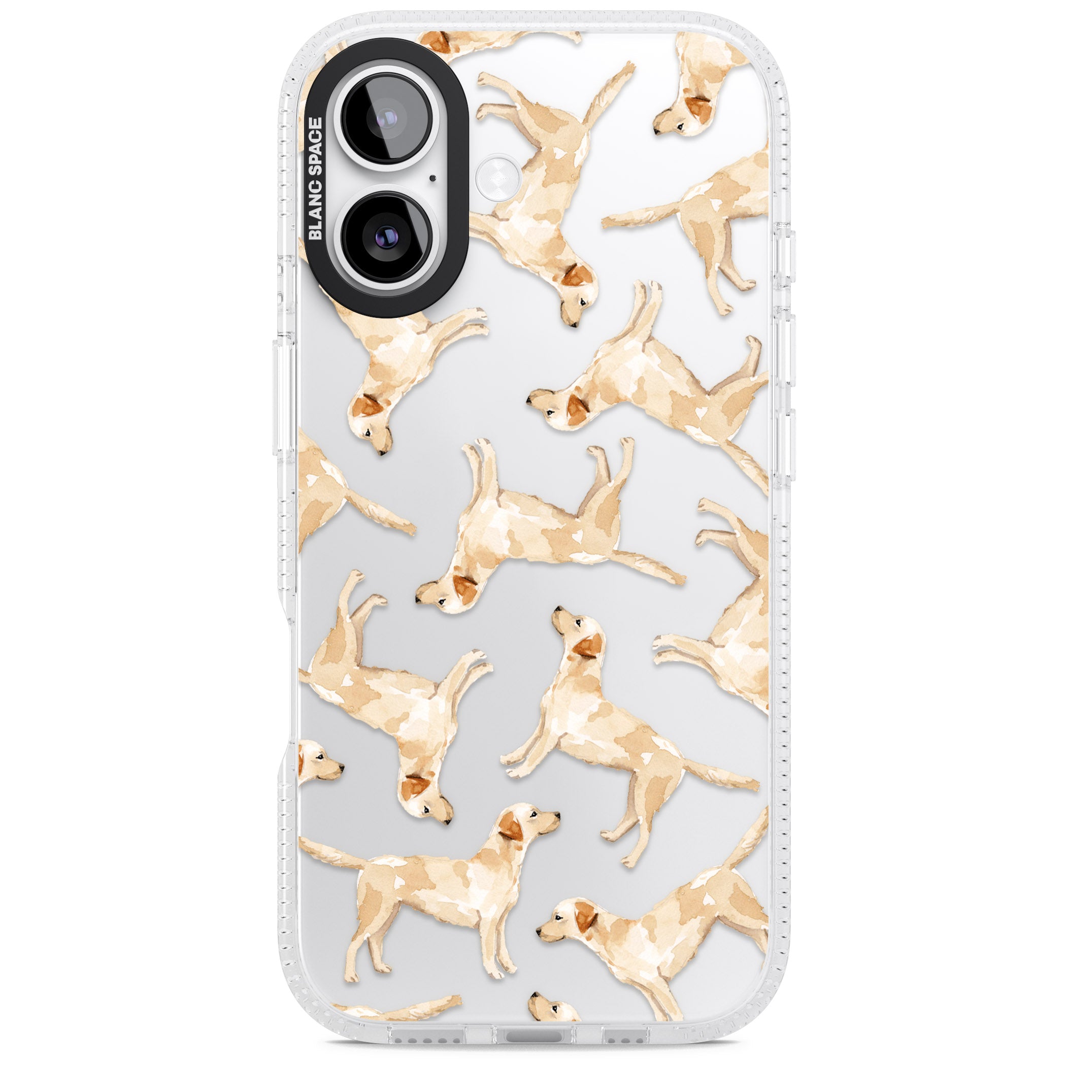 Yellow Labrador Watercolour Dog Pattern iPhone 17 Impact Air Clear Phone Case