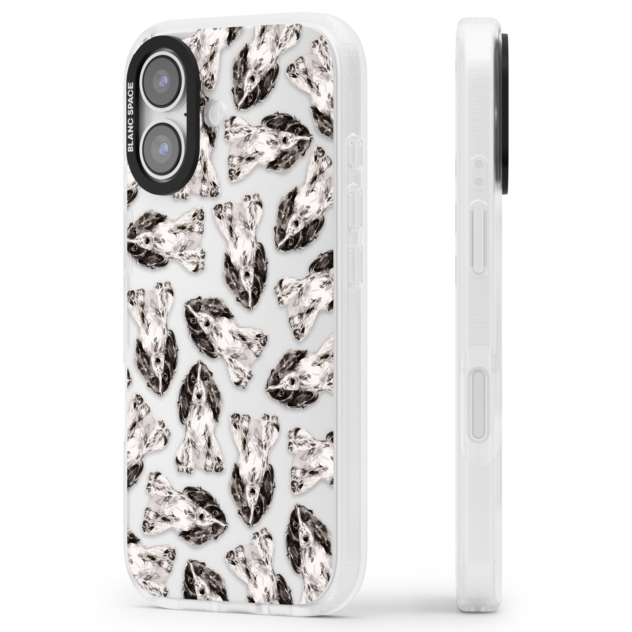 Cocker Spaniel Watercolor Elegance iPhone 17 Impact Air Clear Phone Case Side Profile