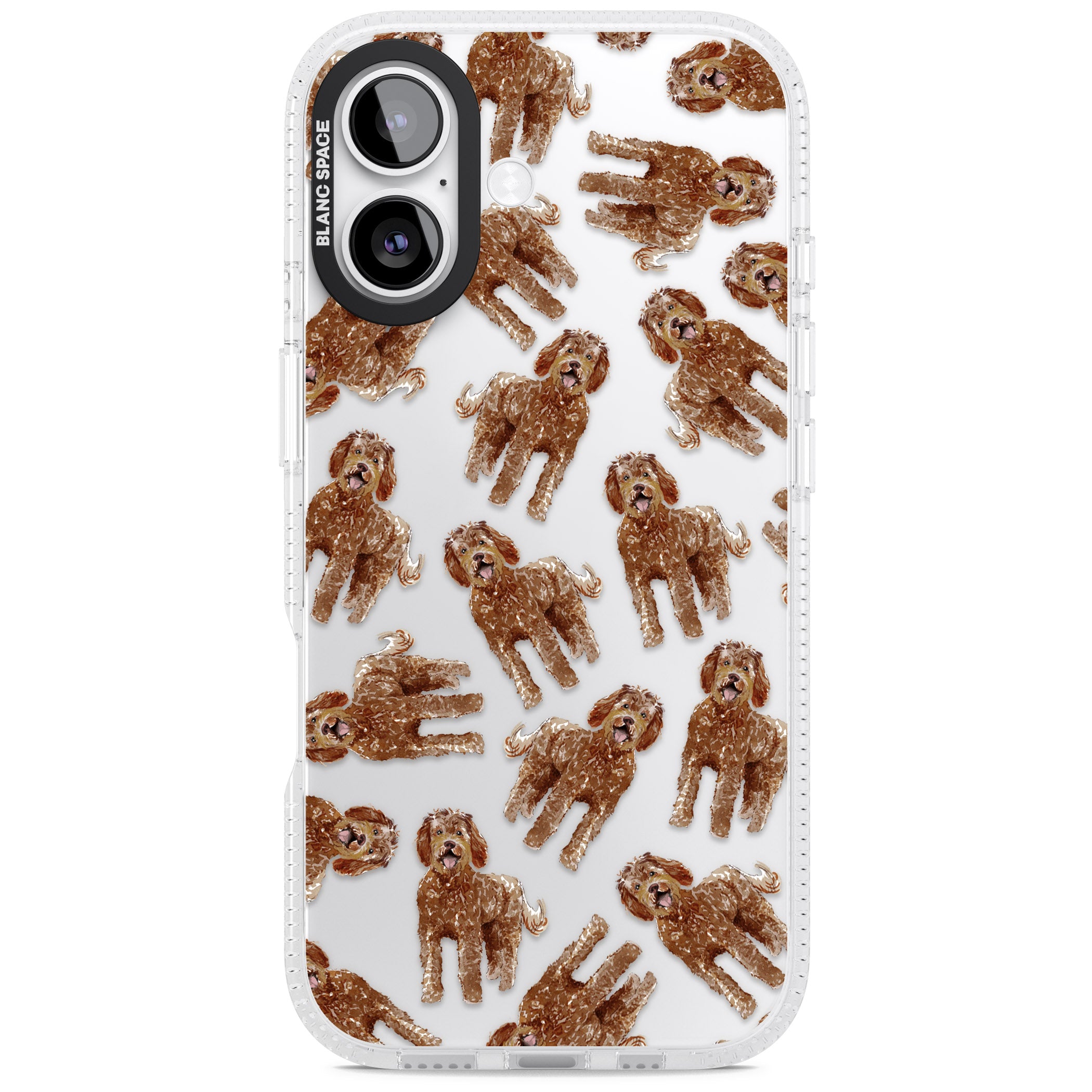 Labradoodle Brown Pattern iPhone 17 Impact Air Clear Phone Case