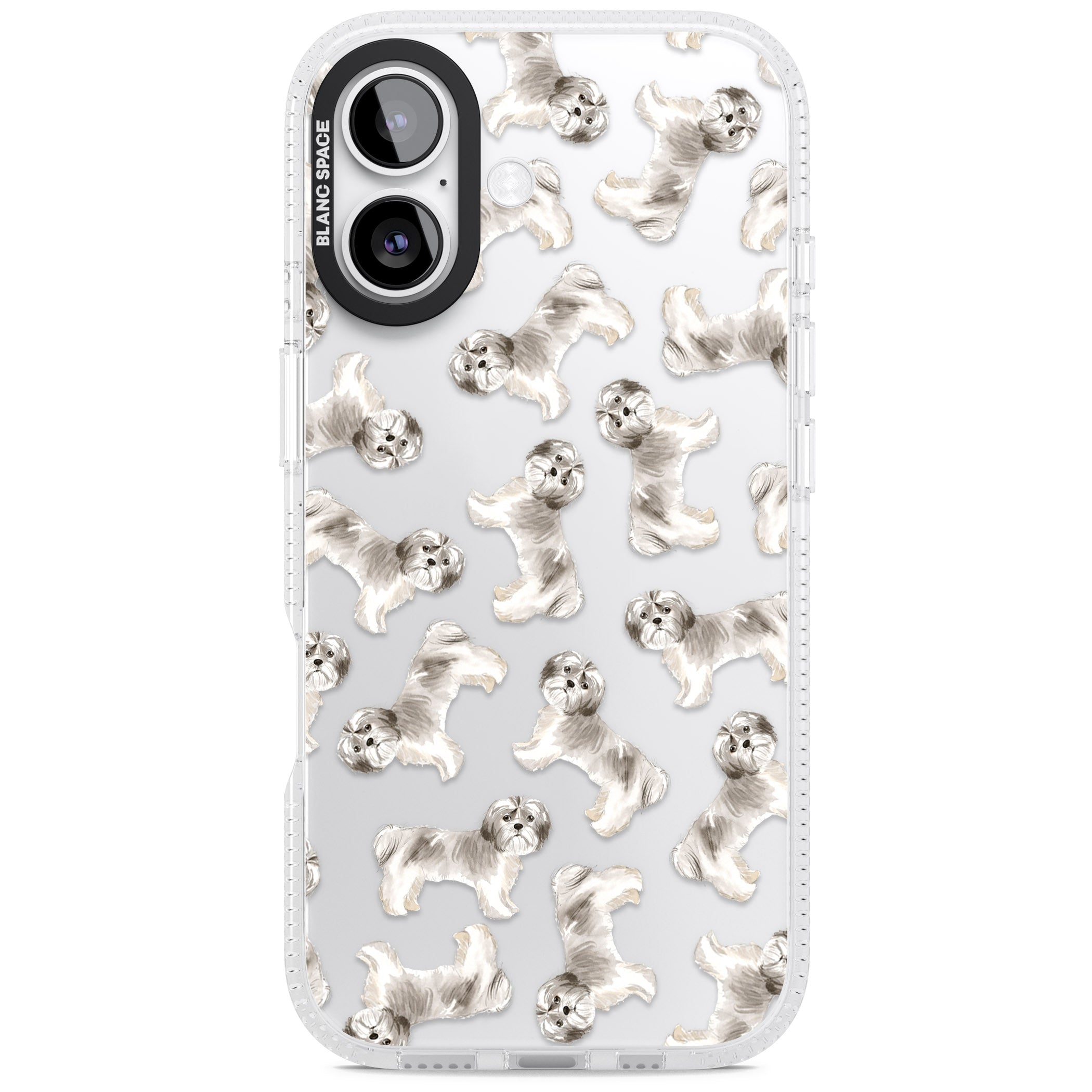 Shih Tzu Dog Pattern iPhone 17 Impact Air Clear Phone Case