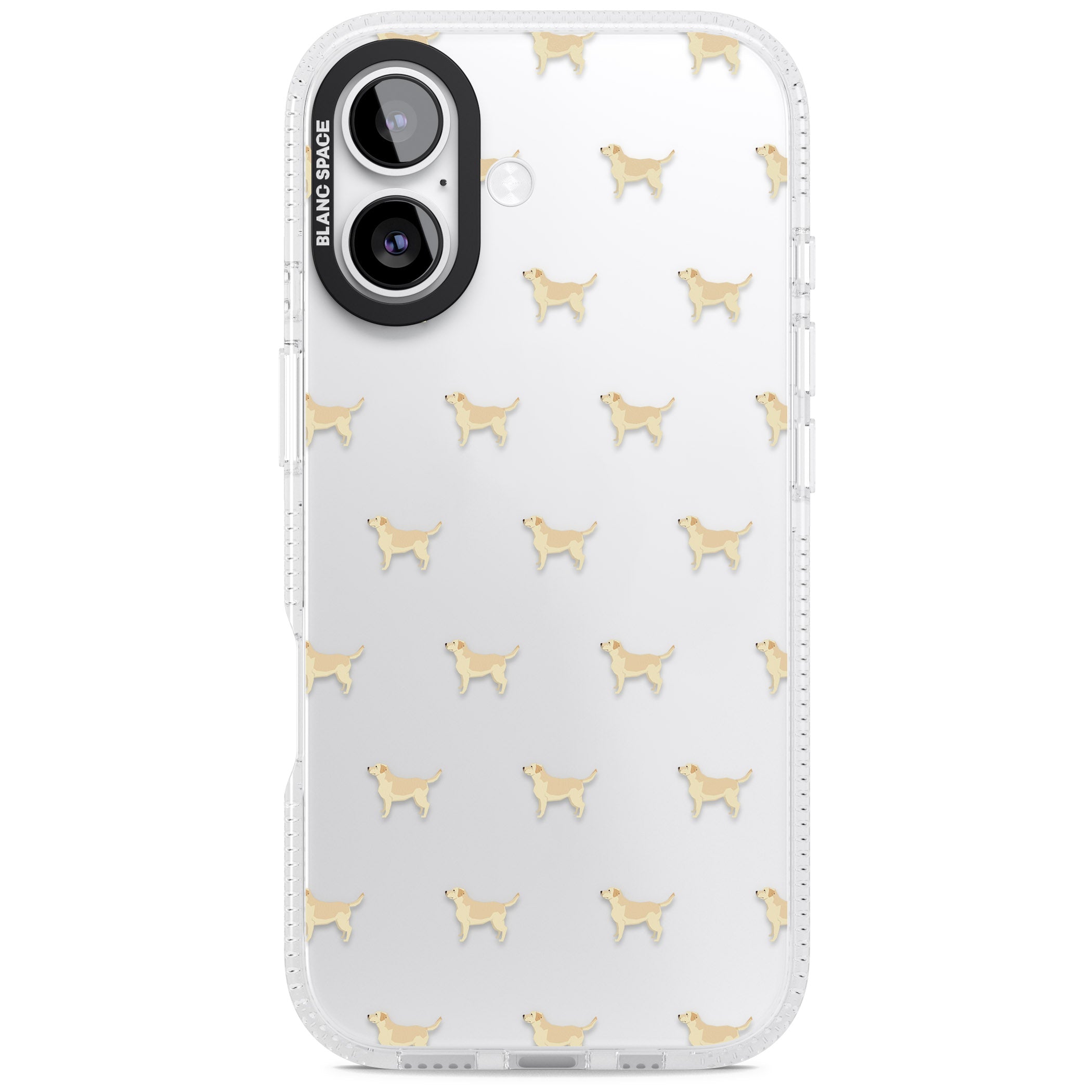 Tan Labrador Dog Pattern iPhone 17 Impact Air Clear Phone Case