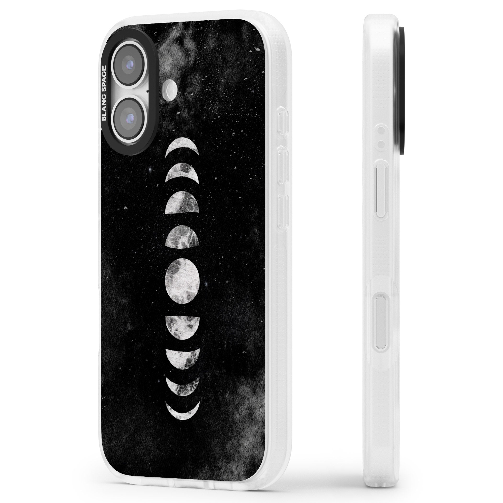 Lunar Phases iPhone 17 Impact Air Clear Phone Case Side Profile