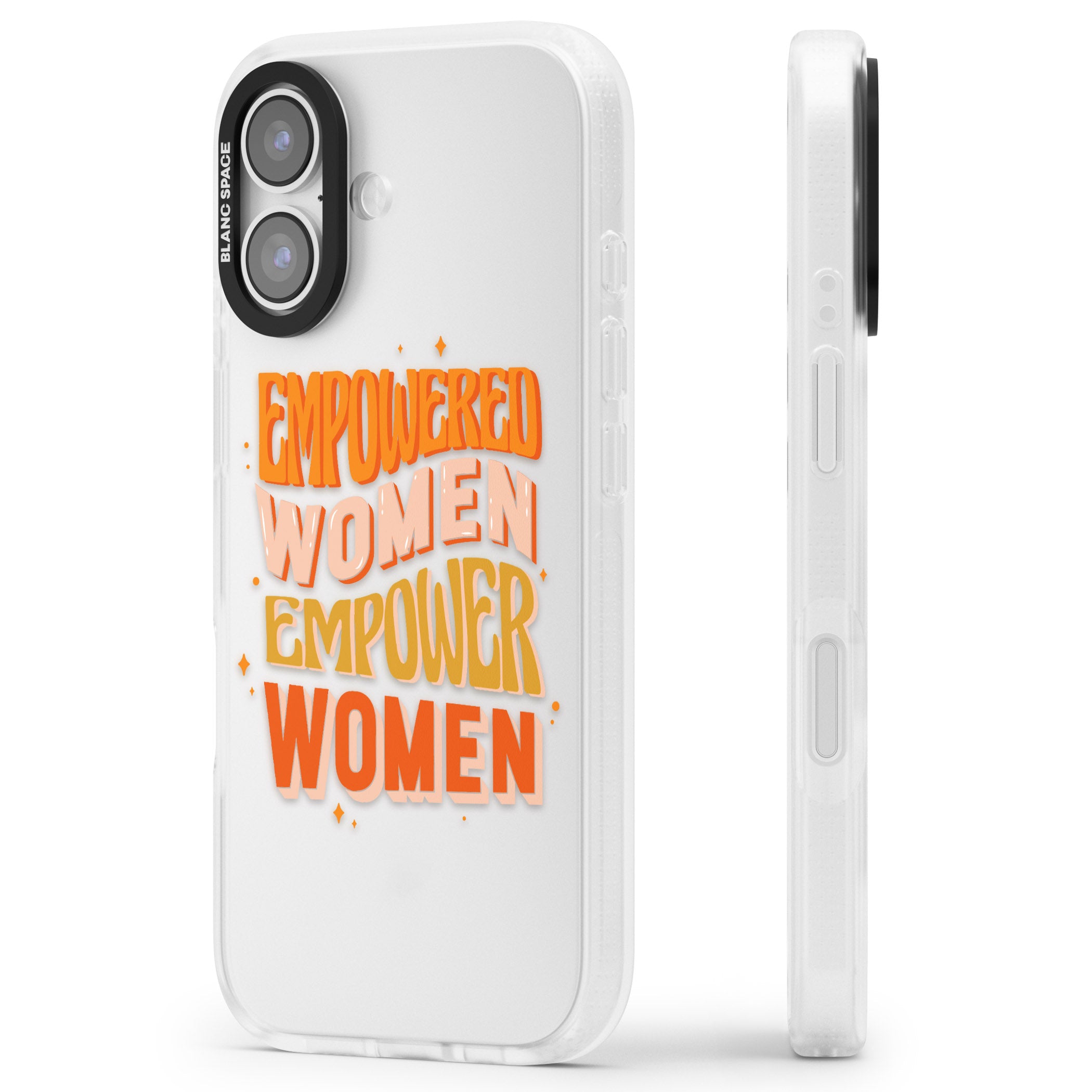 Empowered Women iPhone 17 Impact Air Clear Phone Case Side Profile