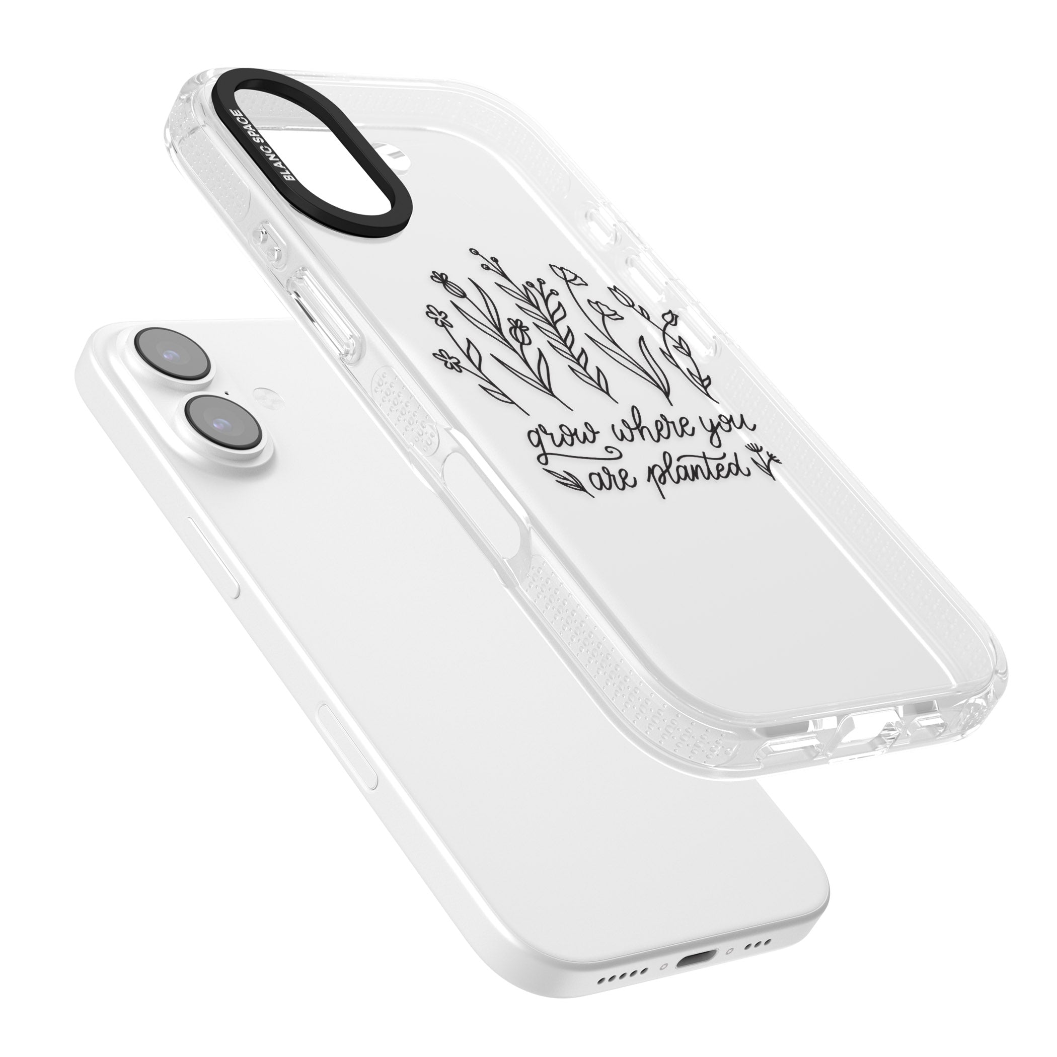 Grow Where You Are Planted iPhone 17 Impact Air Clear Phone Case Colours