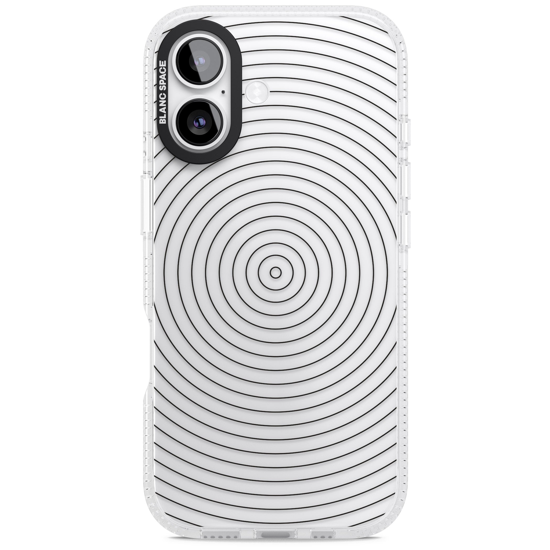 Concentric Lines: Monochrome Vibes iPhone 17 Impact Air Clear Phone Case