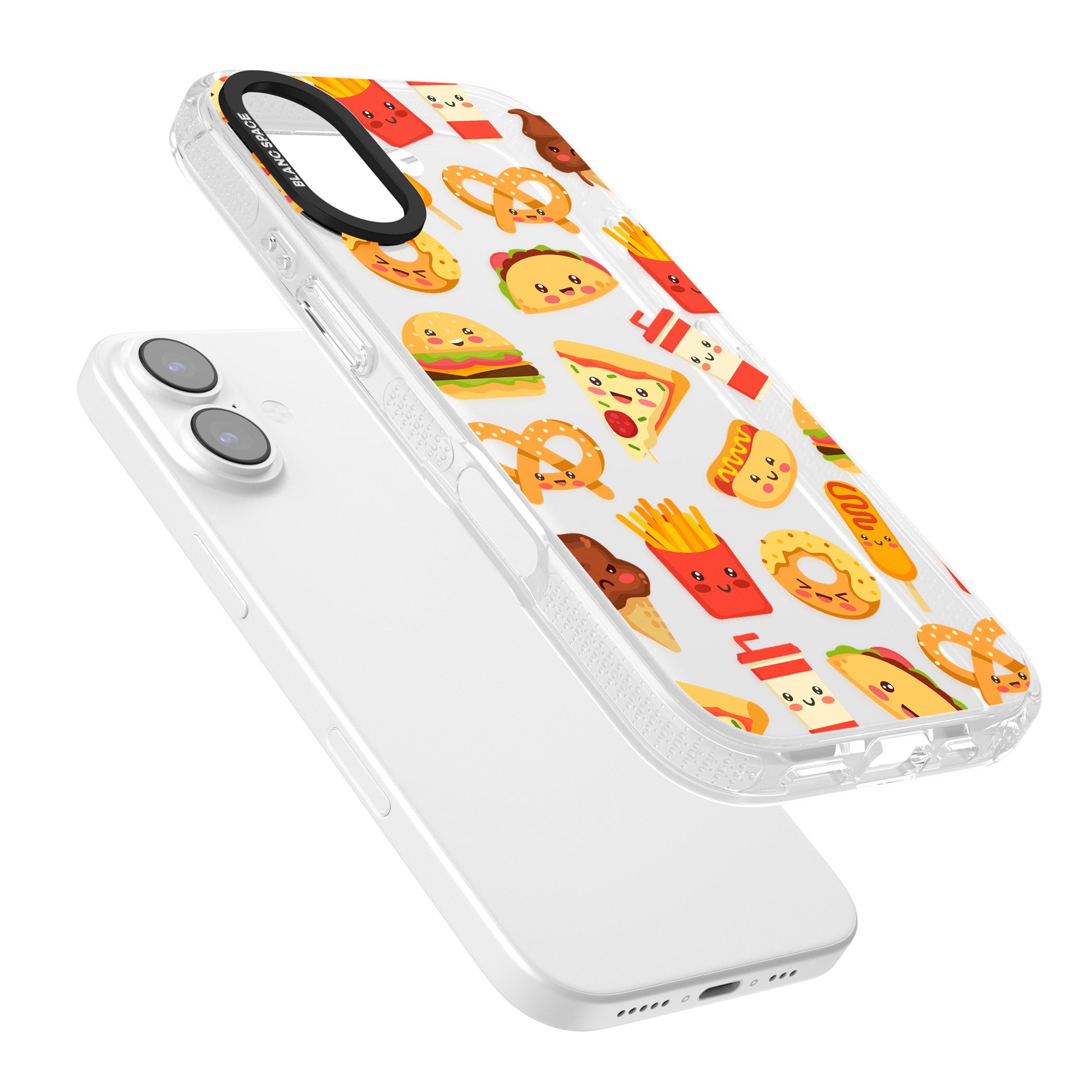 Fast Food Patterns Kawaii Fast Food Mix iPhone 17 Impact Air Clear Phone Case Colours