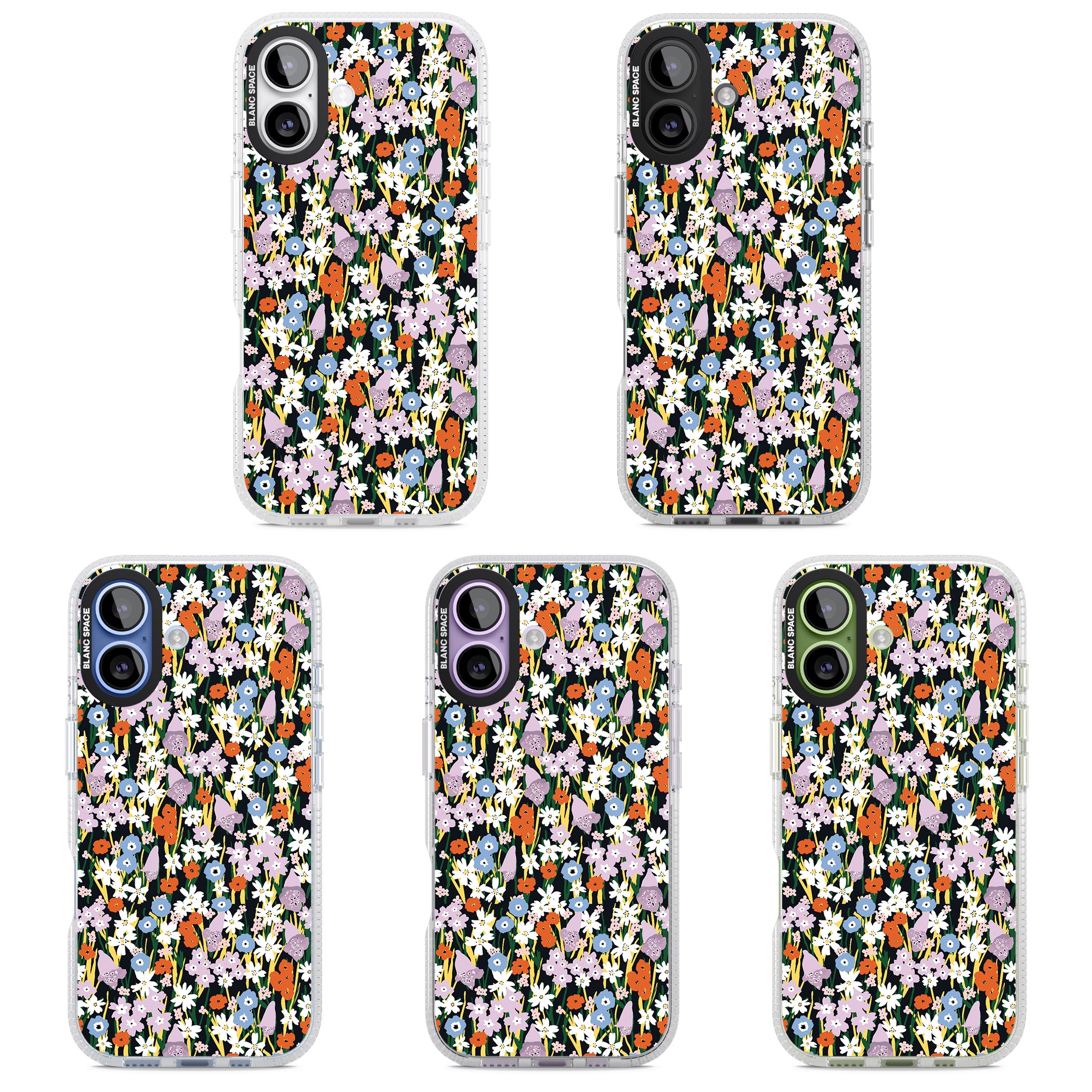 Energetic Floral Mix iPhone 17 Impact Air Clear Phone Case APT Impact Protection