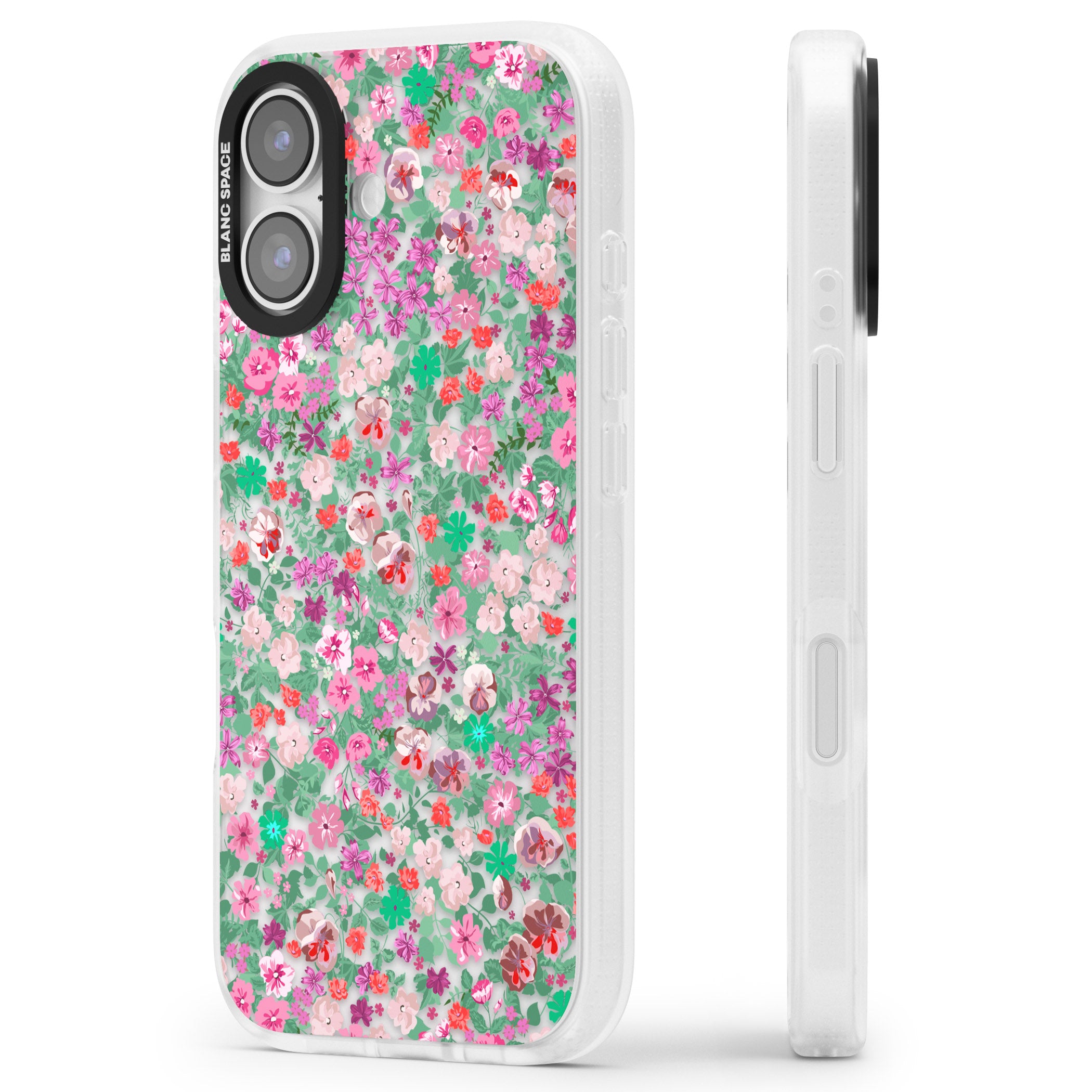 Florentine Meadow iPhone 17 Impact Air Clear Phone Case Side Profile