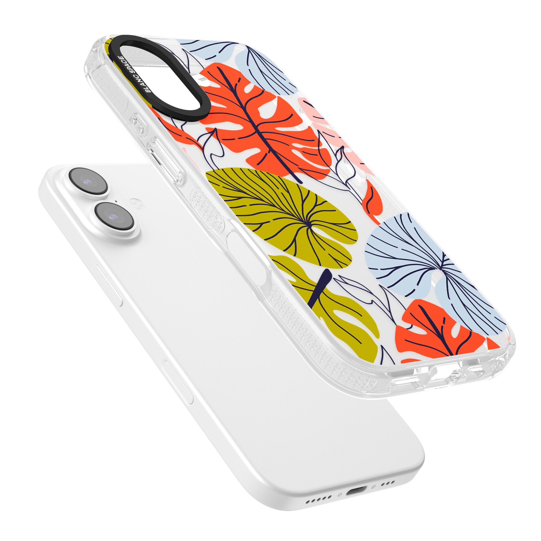 Retro Leaves iPhone 17 Impact Air Clear Phone Case Colours