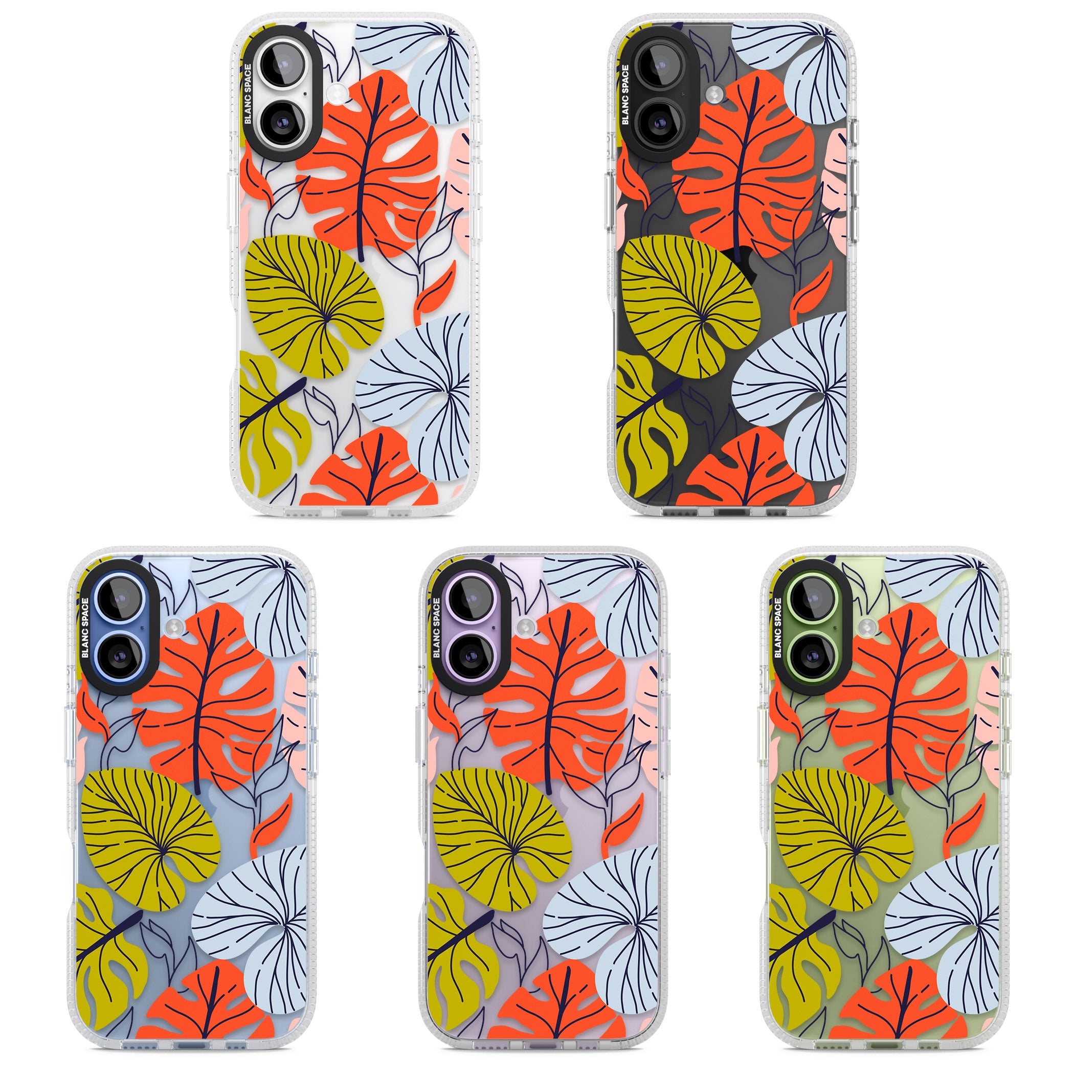 Retro Leaves iPhone 17 Impact Air Clear Phone Case APT Impact Protection
